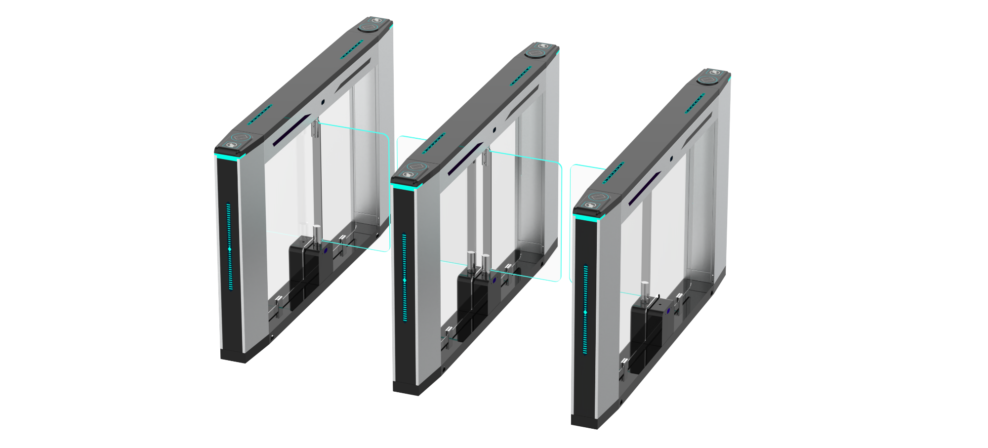 Cardlan Swing barrier gate Pedestrian Swing Turnstile Gate Bi-Drectional Passage Turnstiles Access Control Door Turnstile Gate