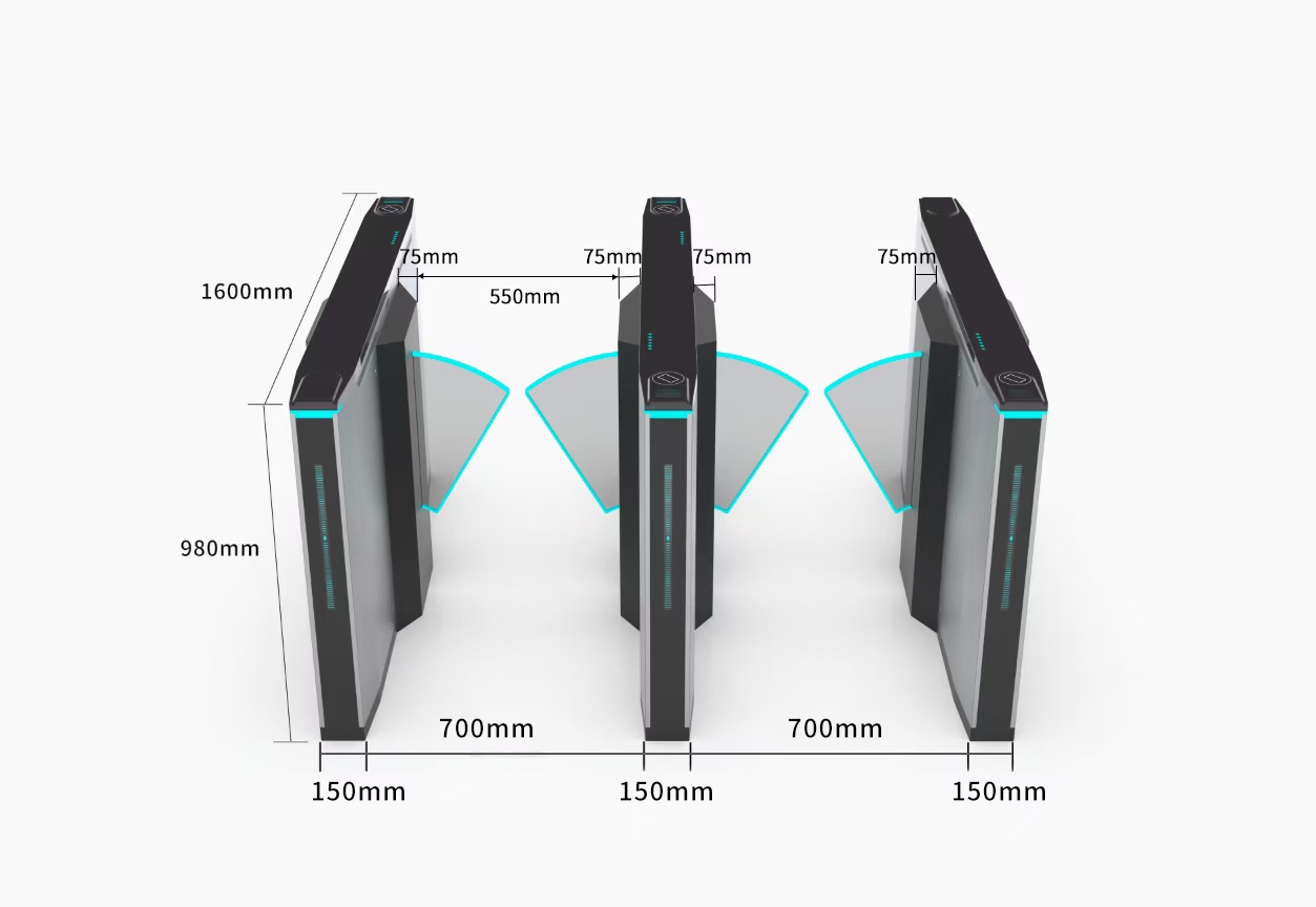 Cardlan Pedestrian channel gate Automatic Swing Gate Indoor Office Security High Speed Turnstile For Access Control
