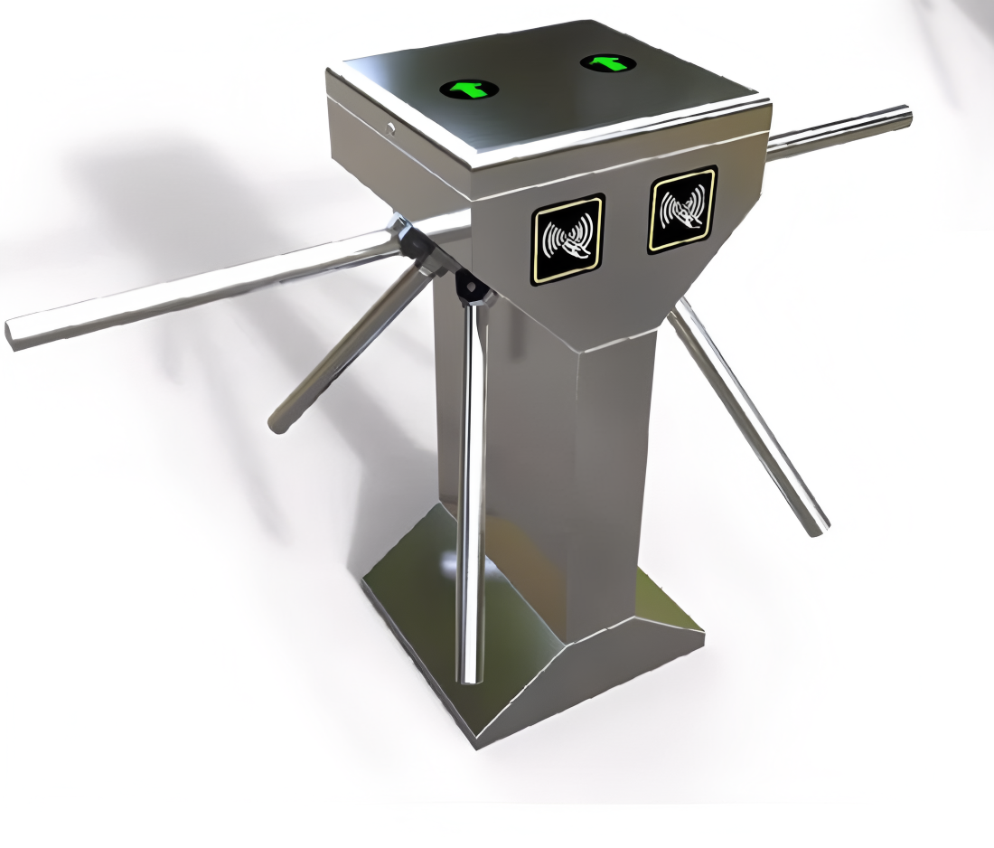 Passage Width 550mm RS485 Pedestrian Security Turnstile Gate AC220V 50HZ
