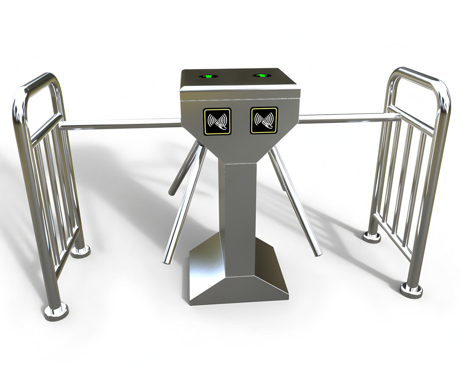Passage Width 550mm RS485 Pedestrian Security Turnstile Gate AC220V 50HZ