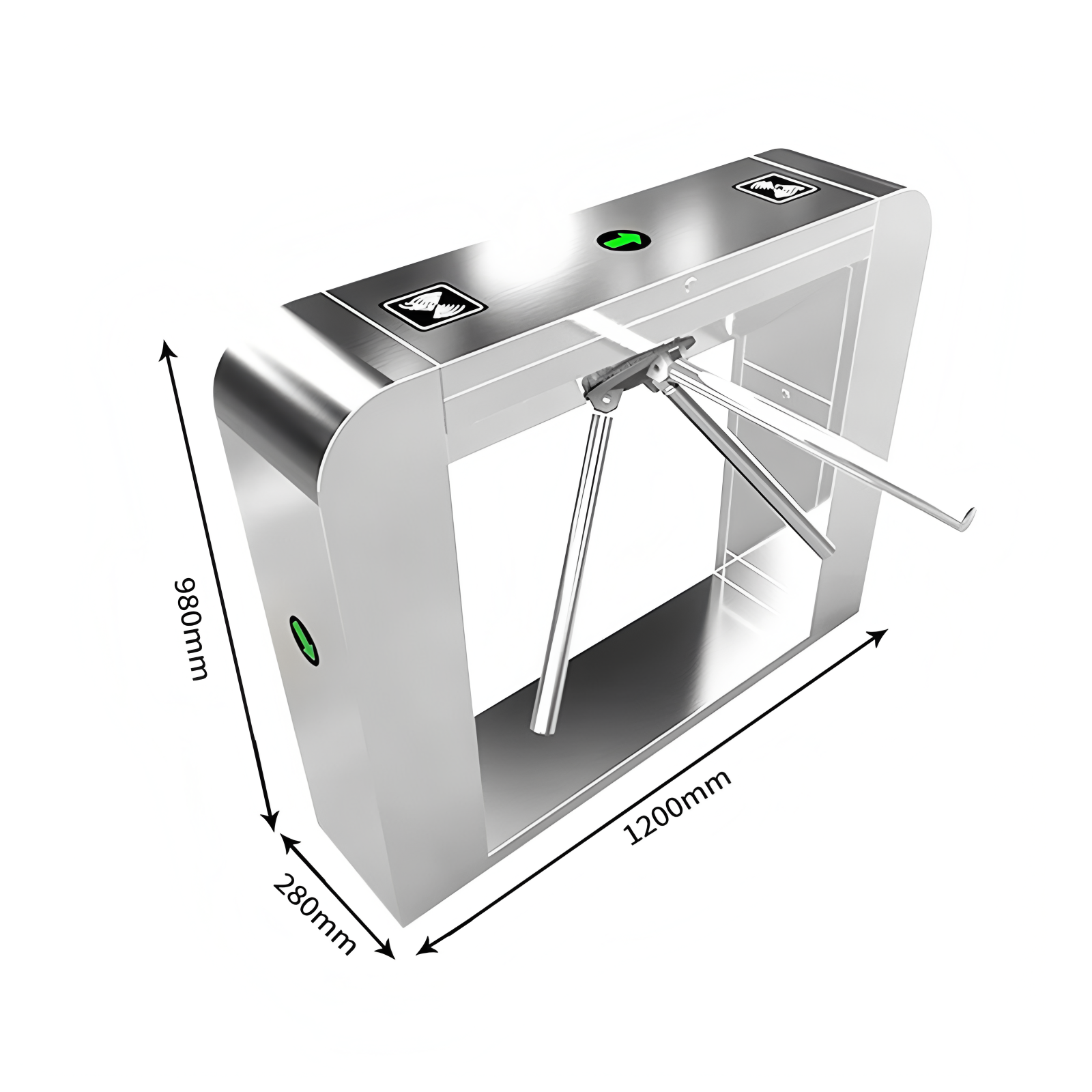 Passage Width 550mm Automatic Tripod Turnstile Gate Opening Time 0.2s