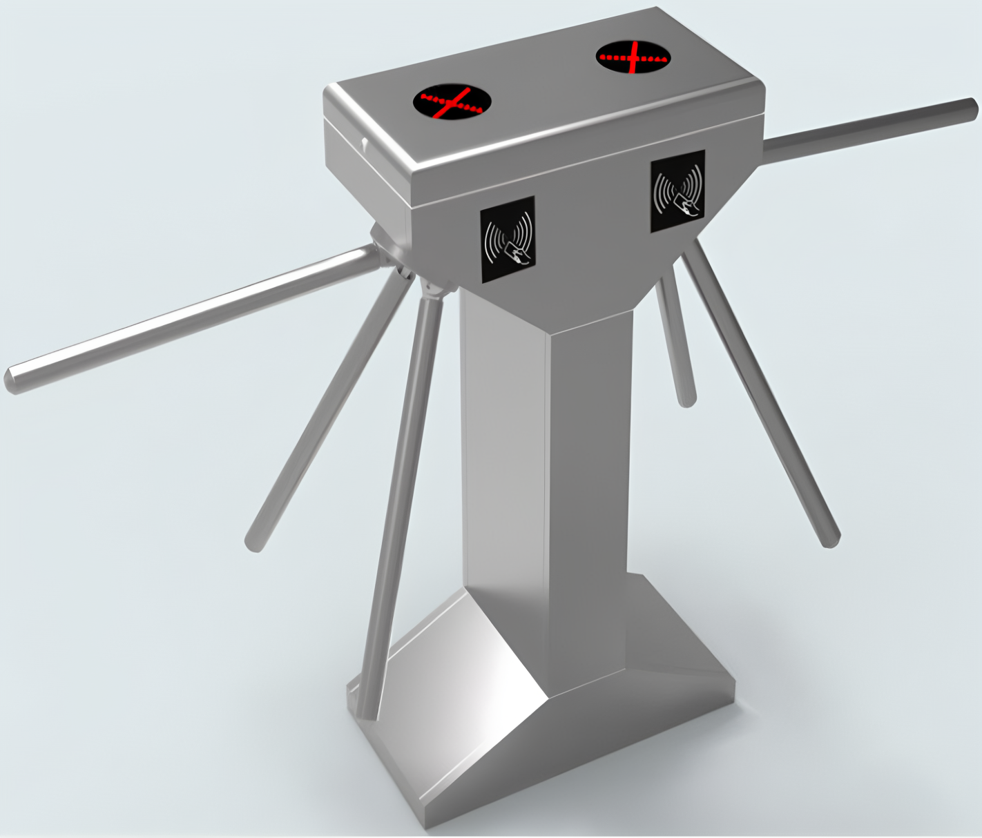 2 Ways Vertical Tripod Turnstile Tripod Access Control System 0.5NM/24V