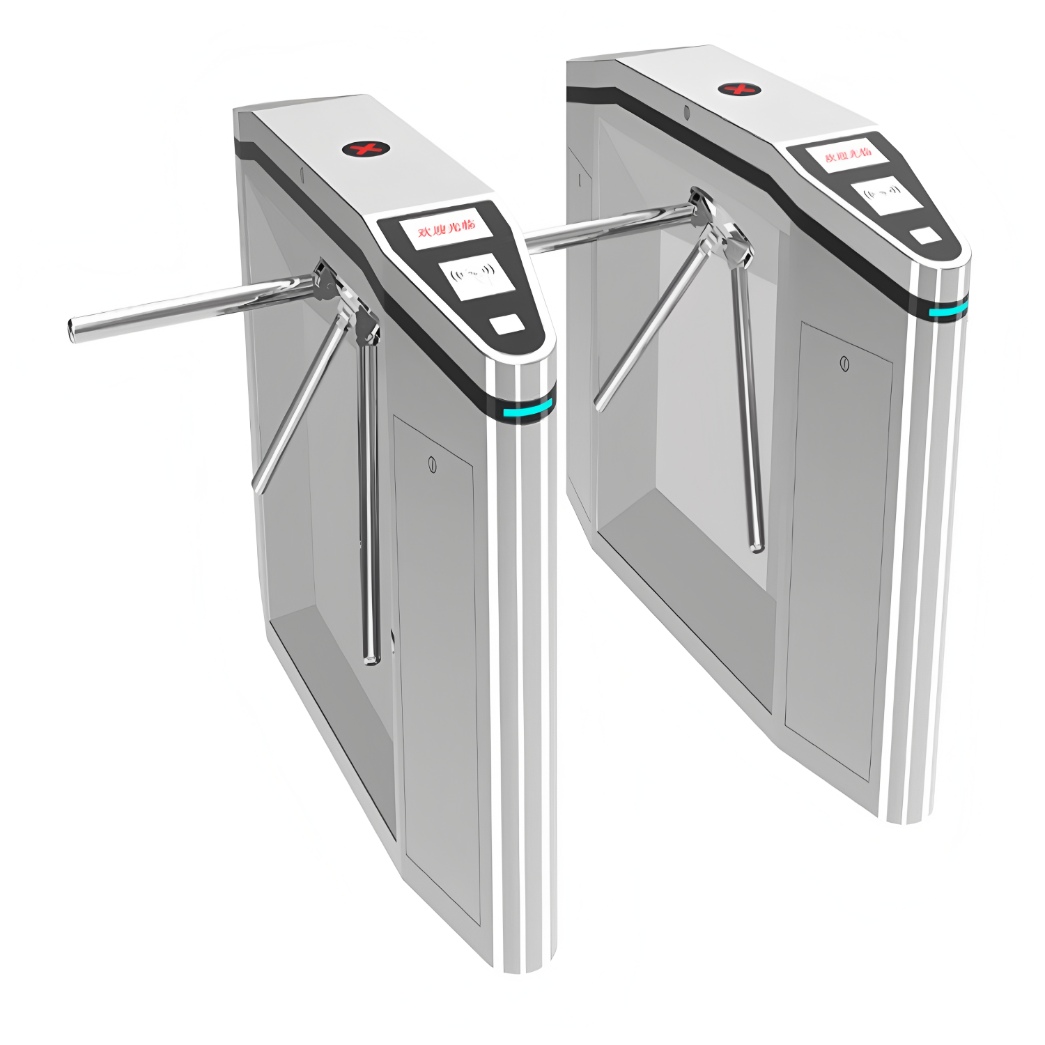 Width 600mm Tripod Turnstile Gate Supermarket Ticket Turnstiles AC 220V