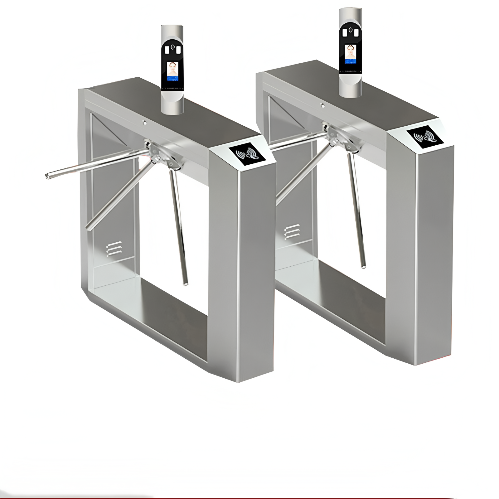 304 Stainless Steel Vertical Tripod Half Height Turnstile Gate IP54