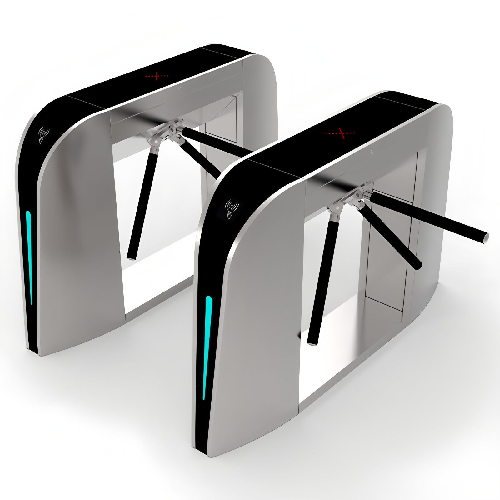 60W Outdoor Stainless Steel RFID Tripod Turnstiles Semi Automatic