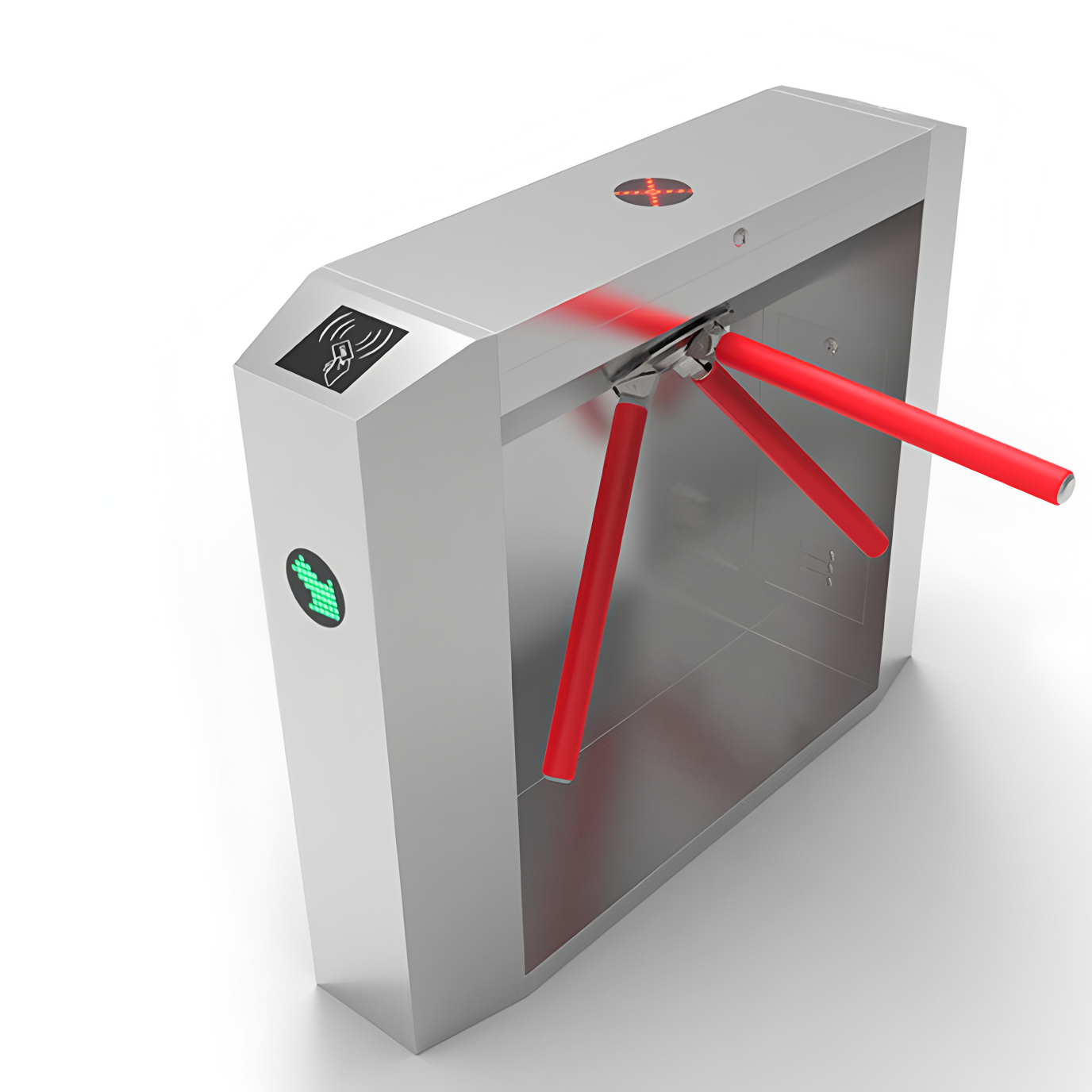 304 Stainless Steel Vertical Tripod Half Height Turnstile Gate IP54