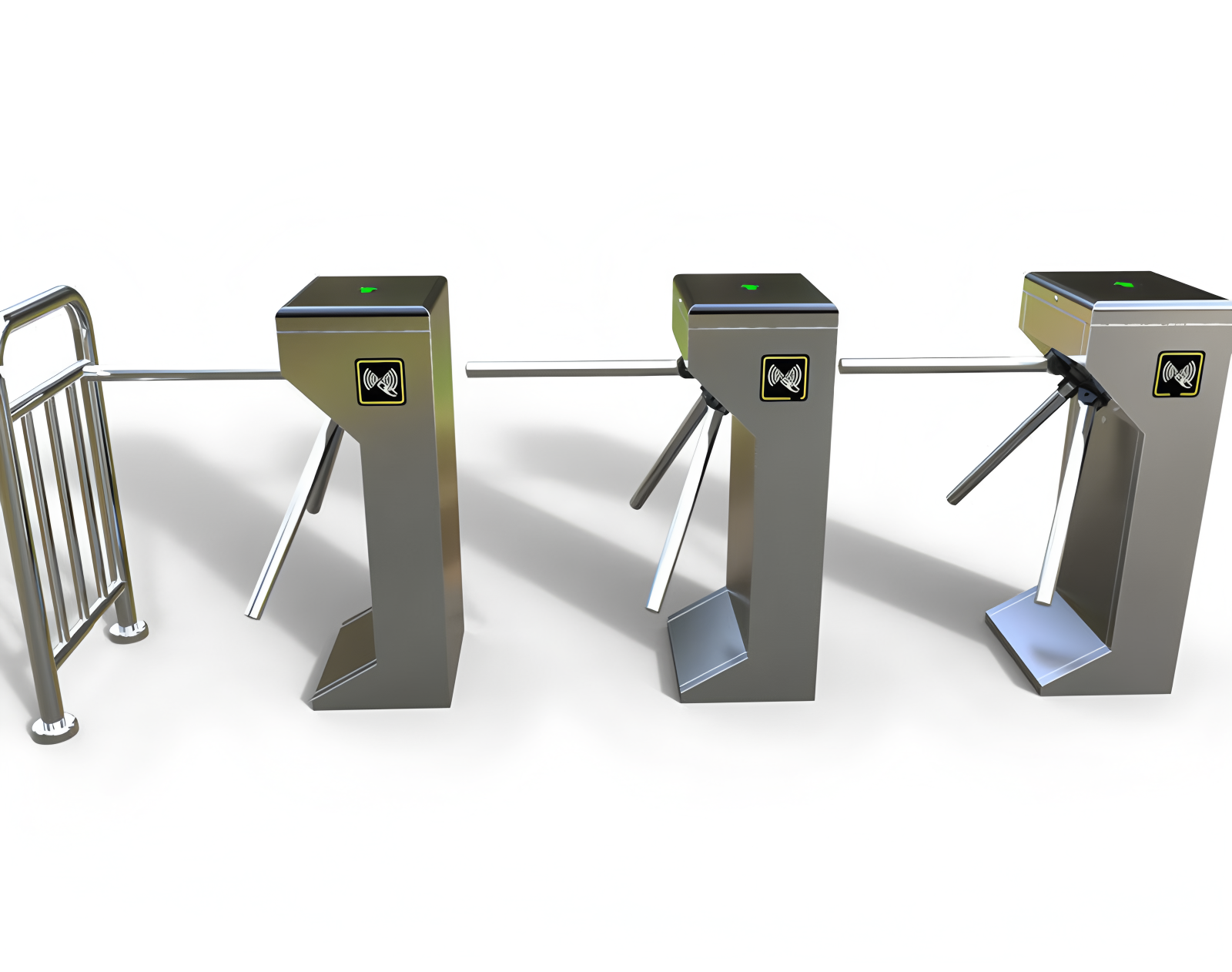 Lane Width 550mm Electronic Train Station Turnstile Gates 30-40 Persons/Min
