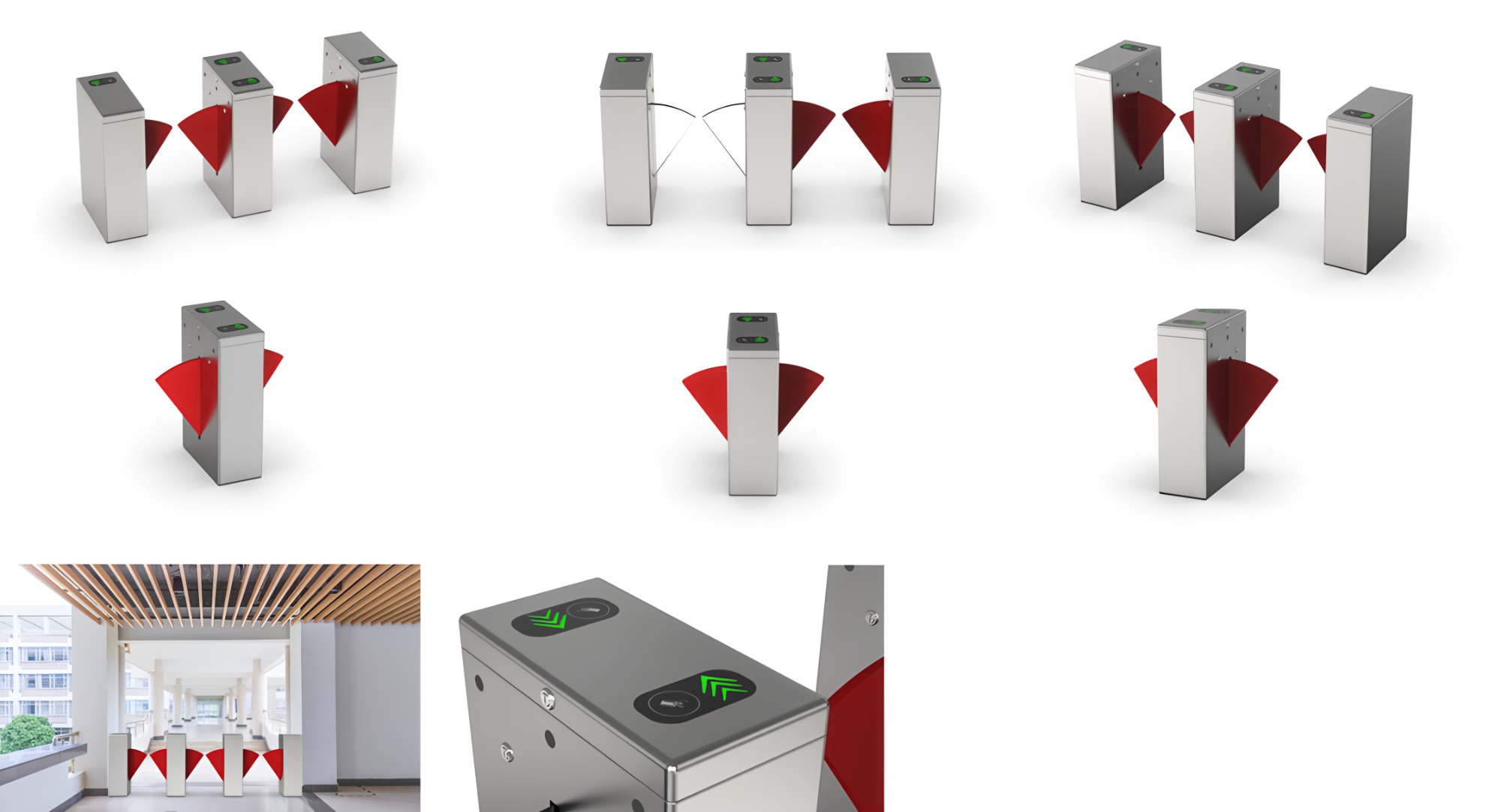 Versatile Compatibility and Intelligent Management Flap Barrier Turnstile for Smooth Access