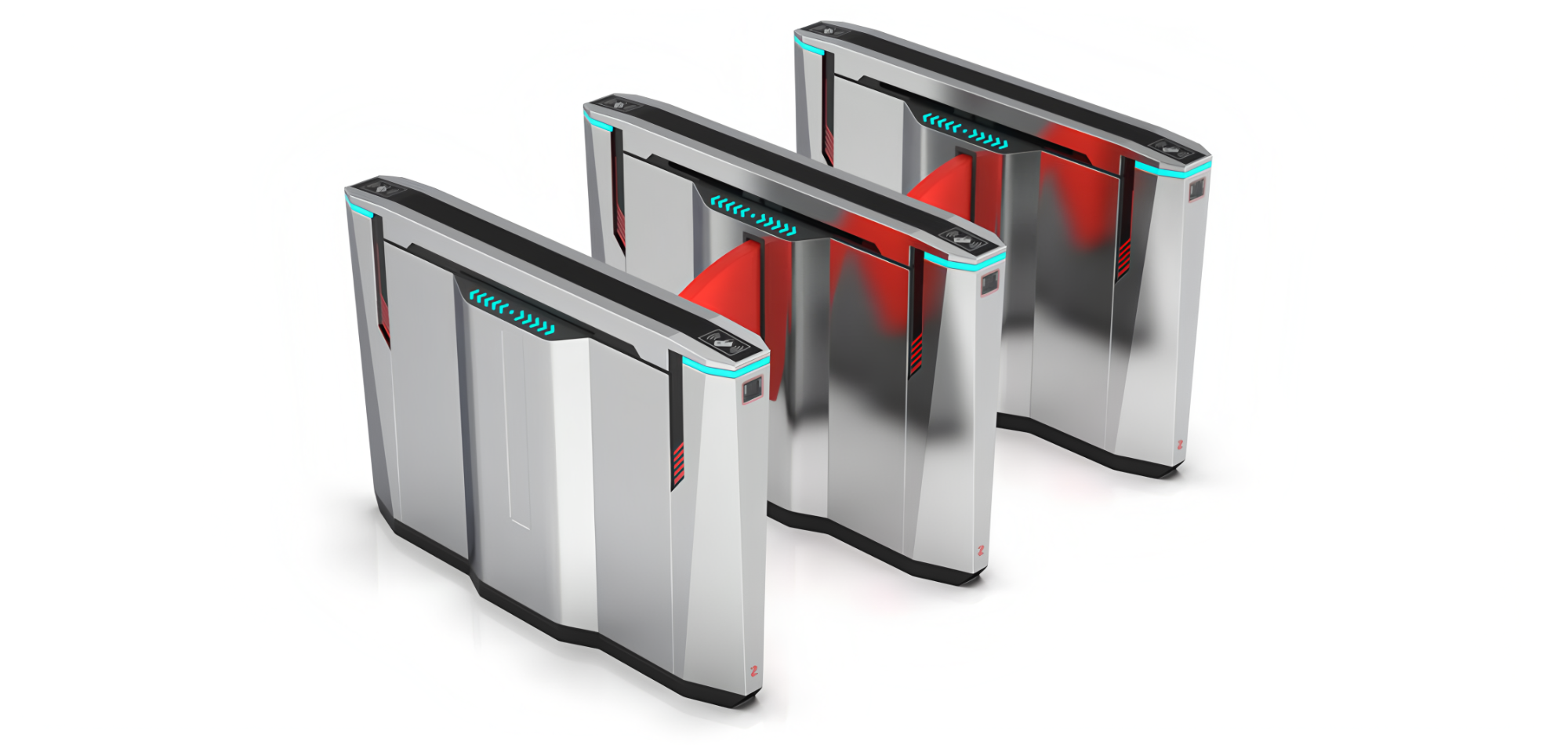DC12V QR Code Flap Barrier Turnstile Passage Width 600-900mm
