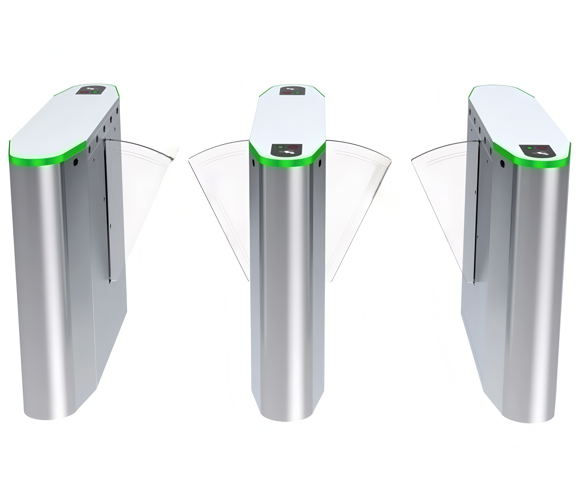 12V Level Signal Stainless Steel Turnstiles Flap Gate Barrier 1.5mm Housing