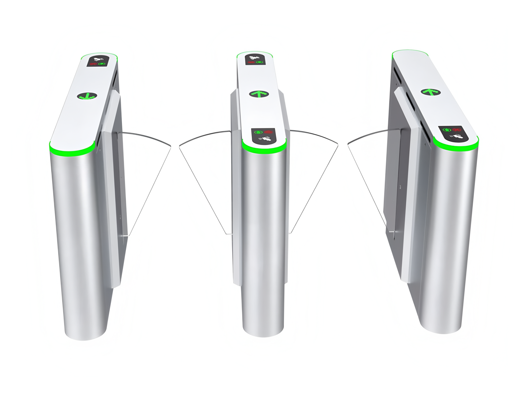 Anti Clipping Flap Barrier Turnstile Gate Entrance 40 Person/Min