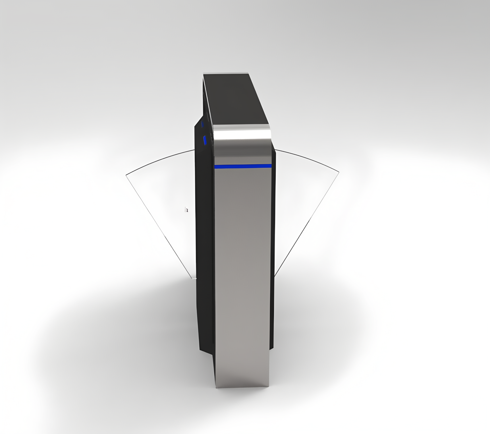 New Design Pedestrian Flap Turnstile Access Control Entry Systems With Card Reader For Building Office