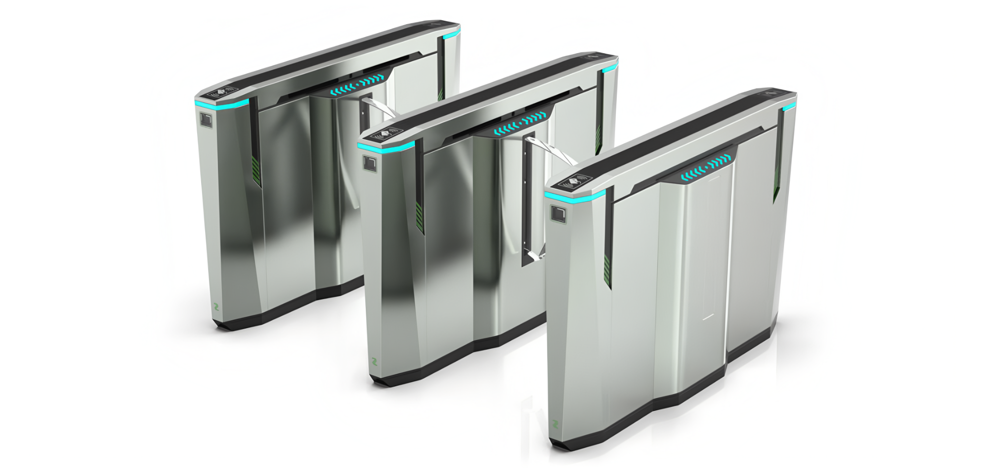 DC12V QR Code Flap Barrier Turnstile Passage Width 600-900mm
