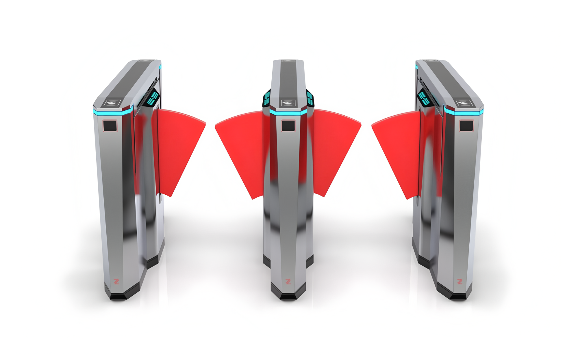 DC12V QR Code Flap Barrier Turnstile Passage Width 600-900mm