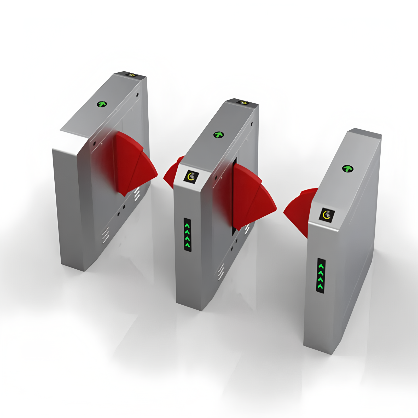 Acrylic Flap Pedestrian Turnstiles Gate Solution 1400*300*980mm