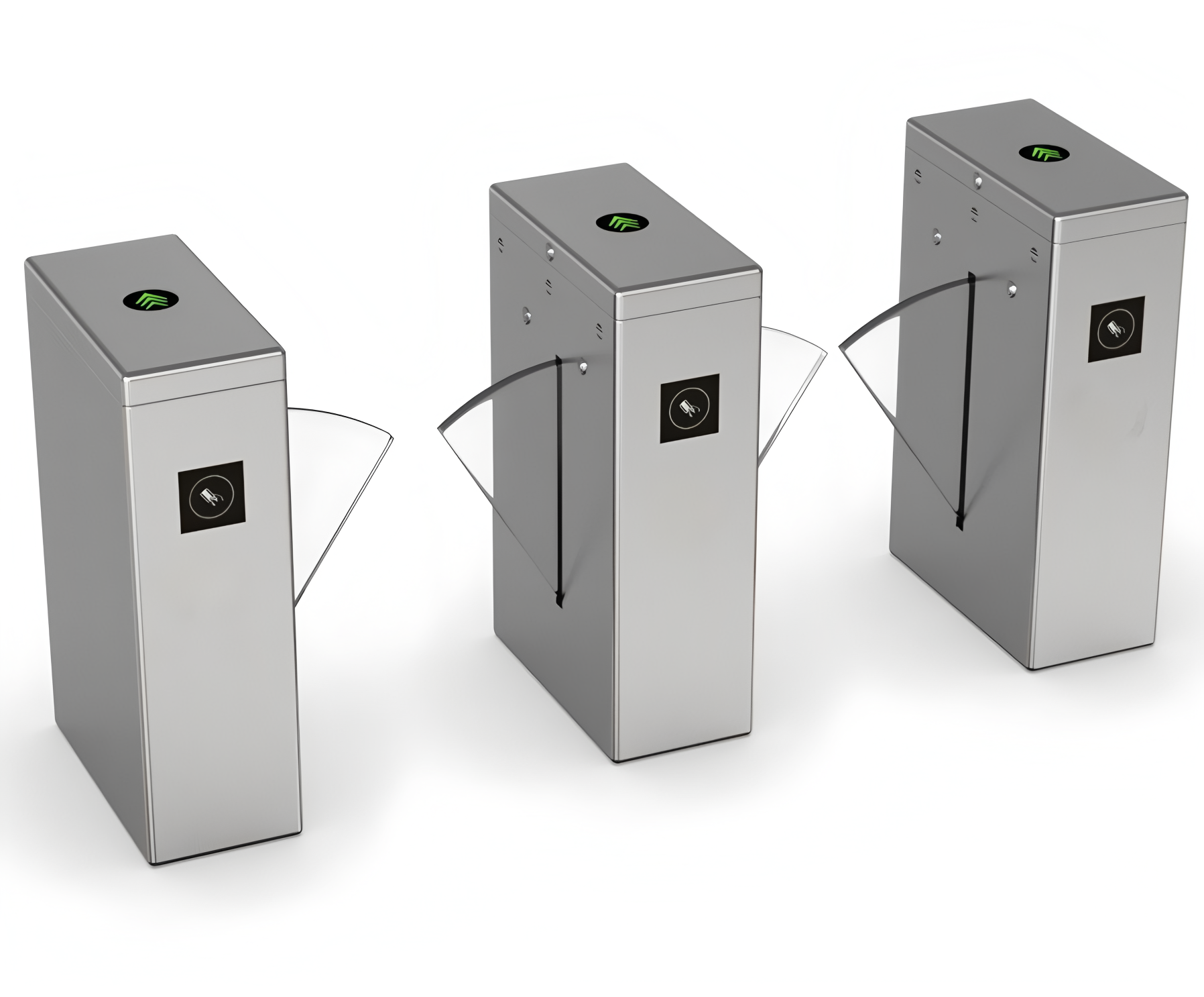 OEM/ODM Pedestrian Traffic Flap Barrier Turnstile Access Control System Biometric Face Recognition Waist Height