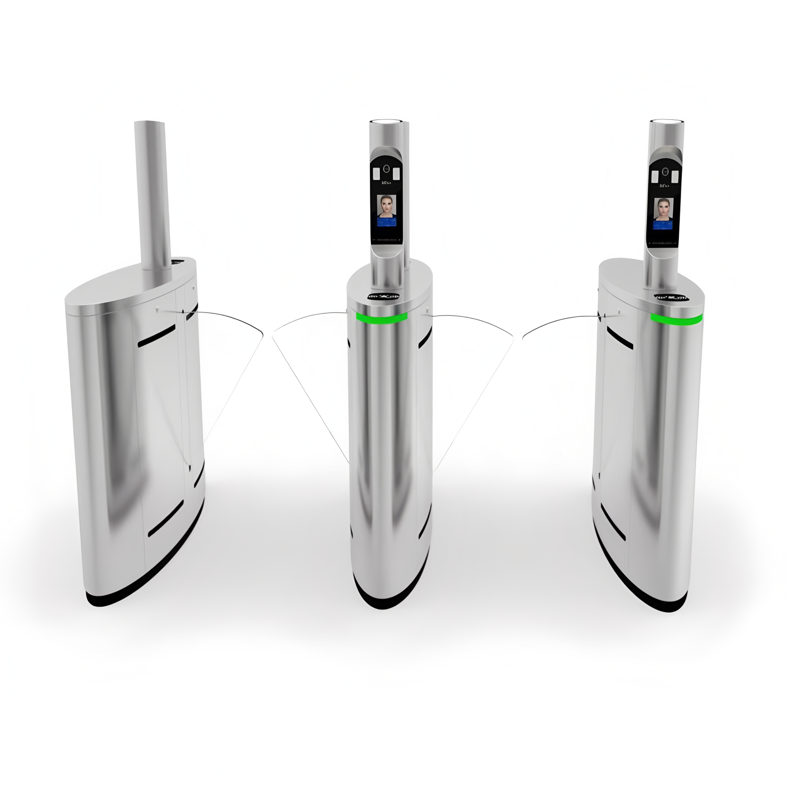 Acrylic Arm Flap Barrier Turnstile With Fingerprint 40 Persons/Min