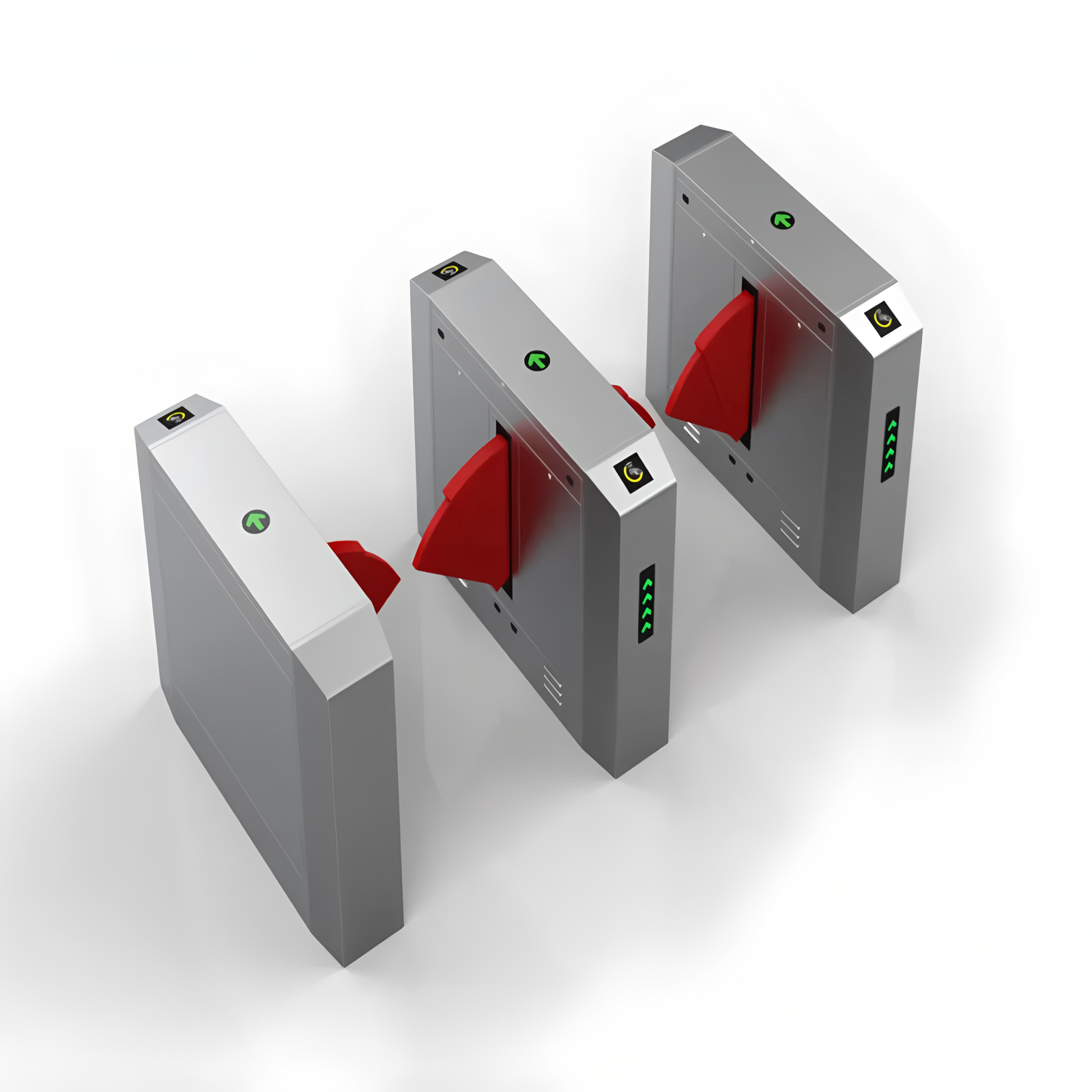 Acrylic Flap Pedestrian Turnstiles Gate Solution 1400*300*980mm
