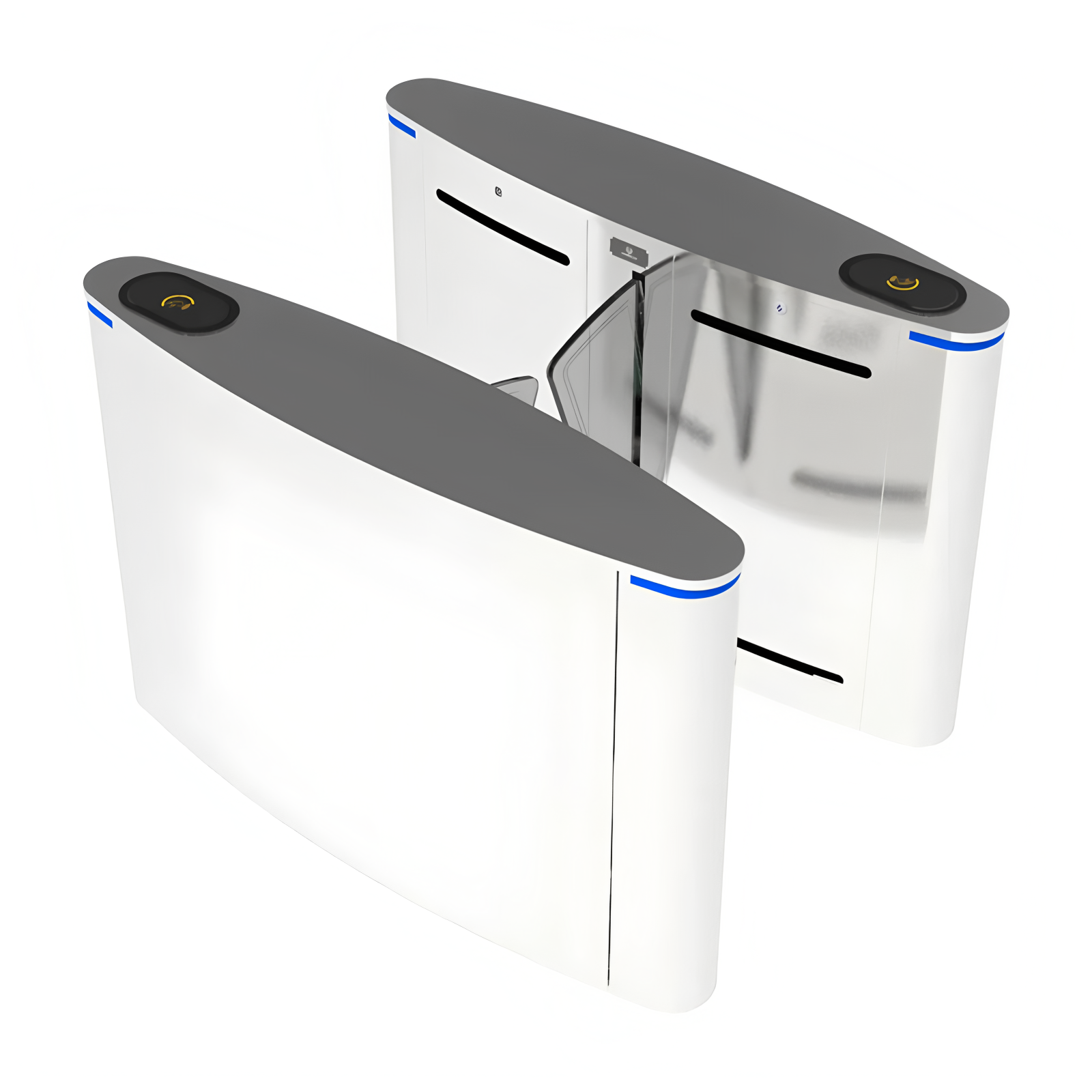 250mm Telescopic Flap Barrier Turnstile Bidirectional Baffle Gate Turnstile