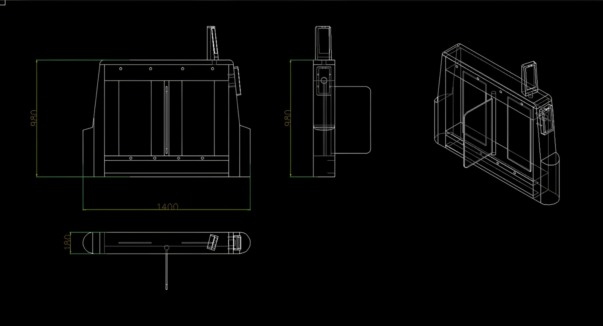 Amusement Park Turnstile System with SUS304 Material and 1.5mm Thickness