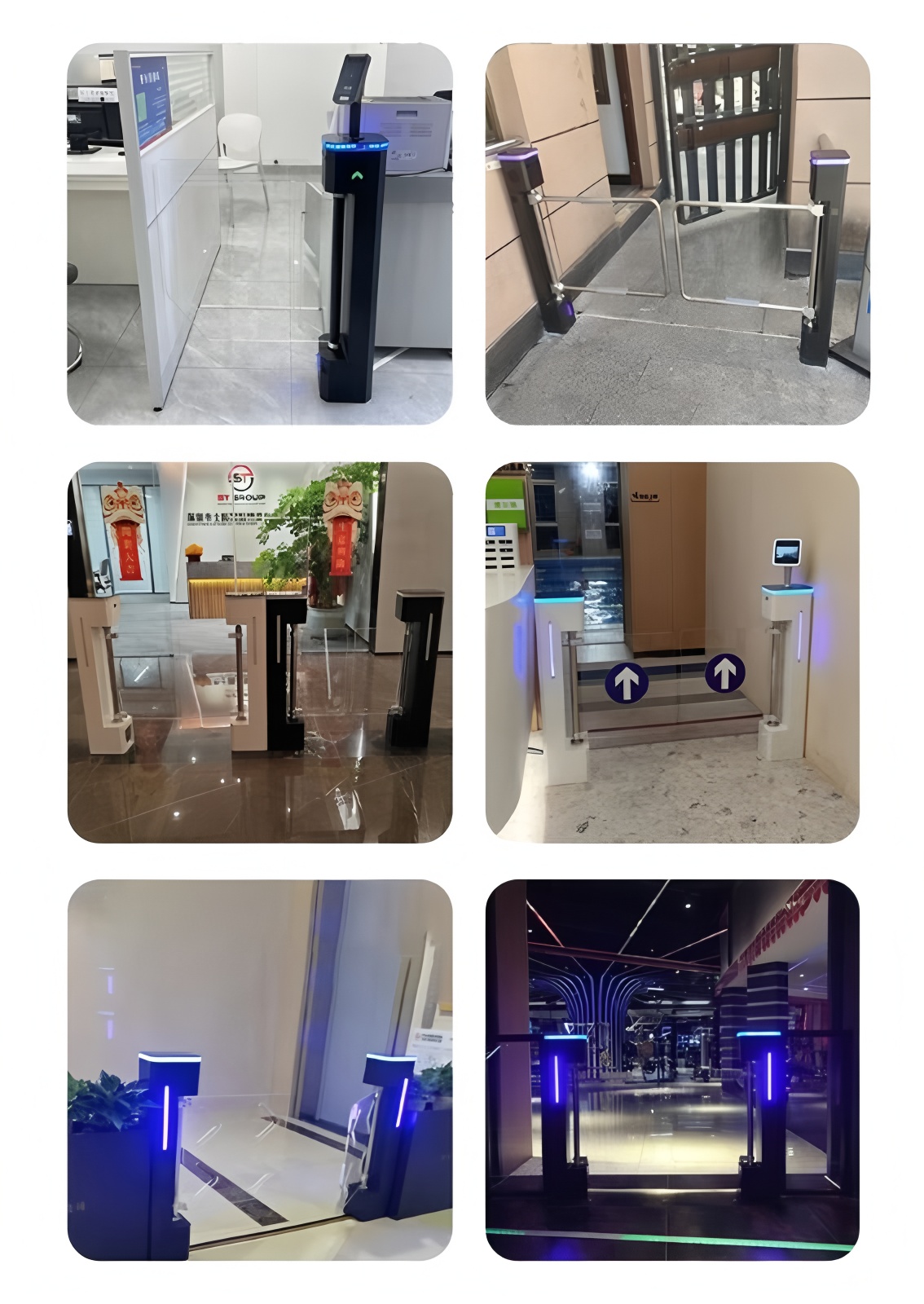 Full Automatic Swing Barrier Turnstile RFID SUS304 for Supermarket