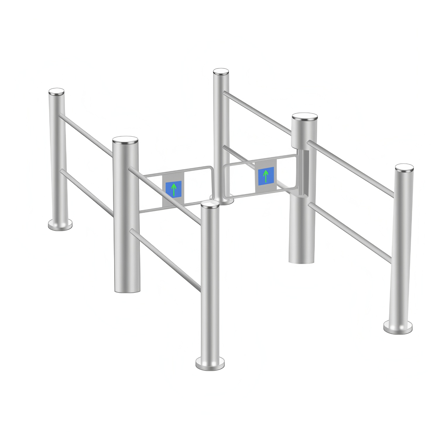 Office Facial Recognition Swing Turnstile Gate 304 Stainless Steel Access Control System