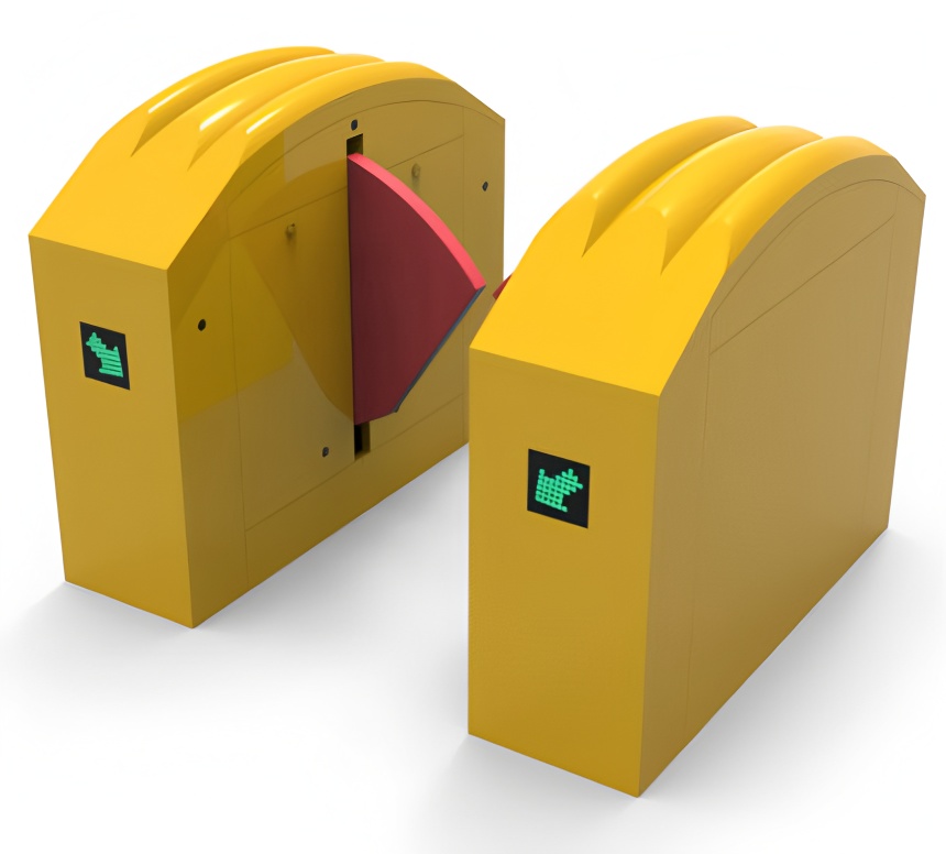 304 Stainless Steel Retractable Flap Barrier Turnstile Bidirectional