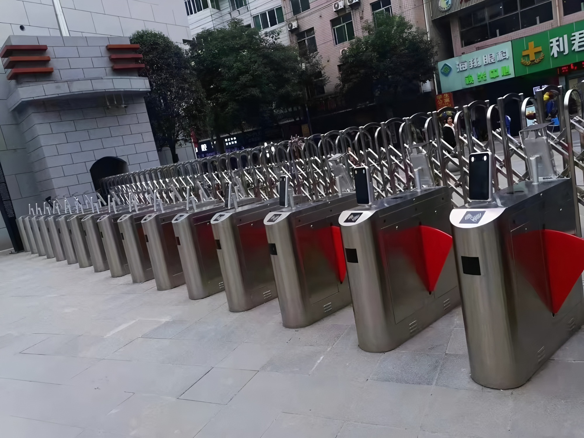 Passage Width 550mm RFID Flap Turnstile Retractable Entrance For Apartment