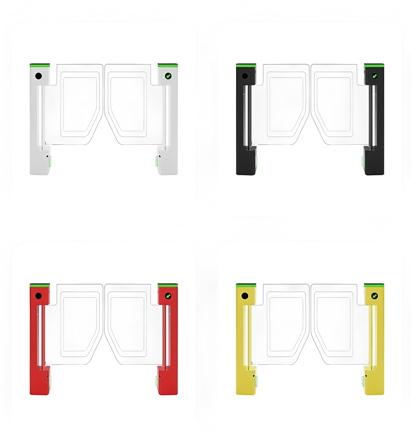 Full Automatic Swing Barrier Turnstile RFID SUS304 for Supermarket