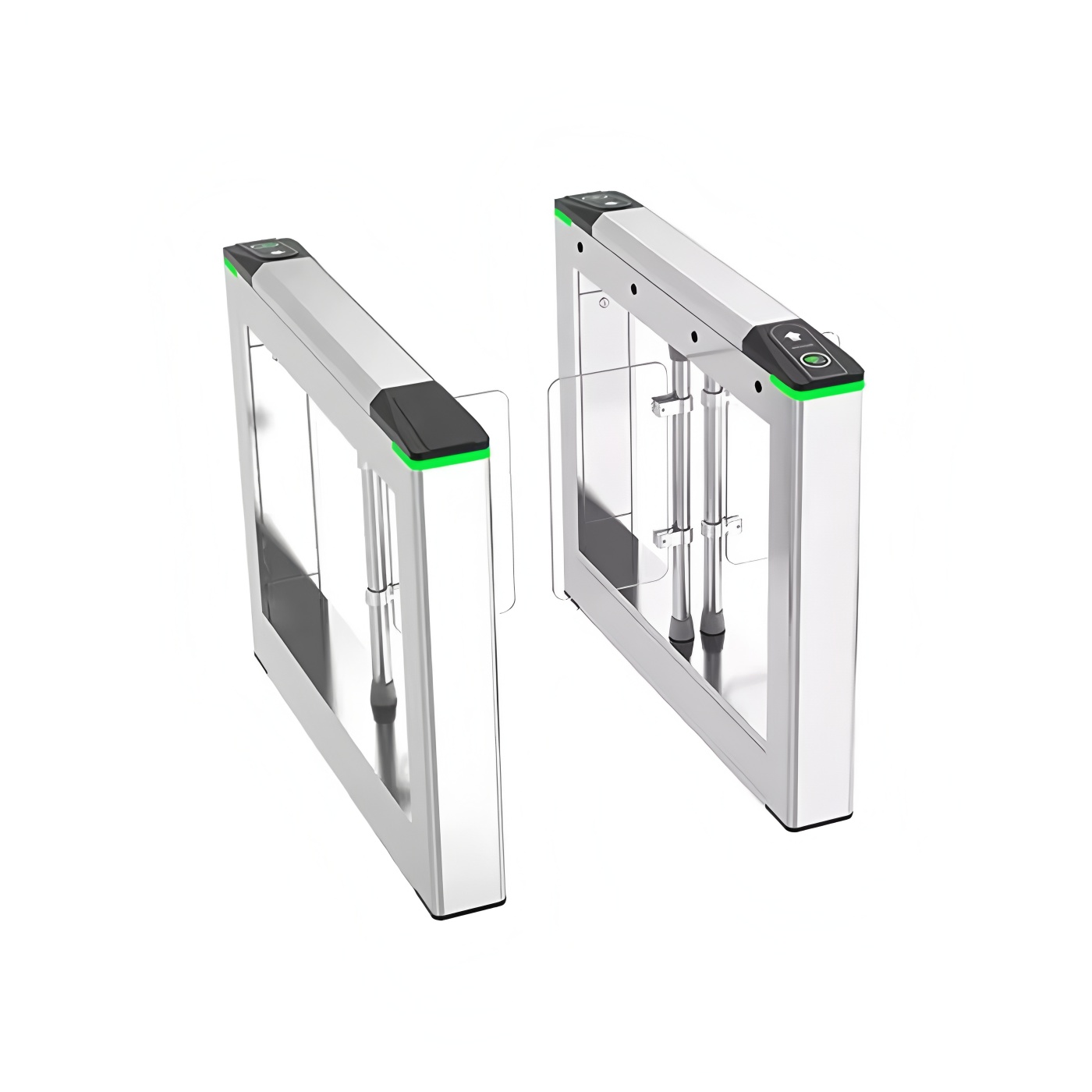 Zento Swing Barrier Gates Turnstile Access Control With Card Reader for Gym Building