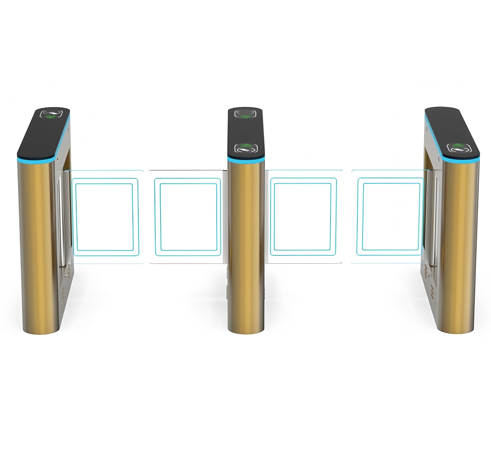 DC Motor Access Control Turnstile Gate Bidirectional Swing Barrier Gate