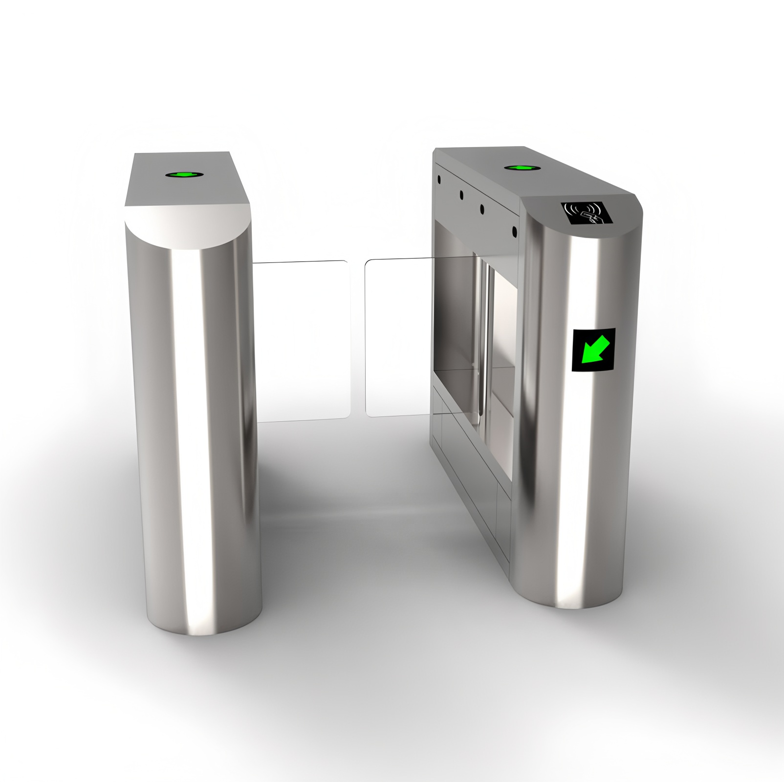 Optical Swing Turnstile By Swiping Card RFID Intelligent Collector For Door Entry Pass System