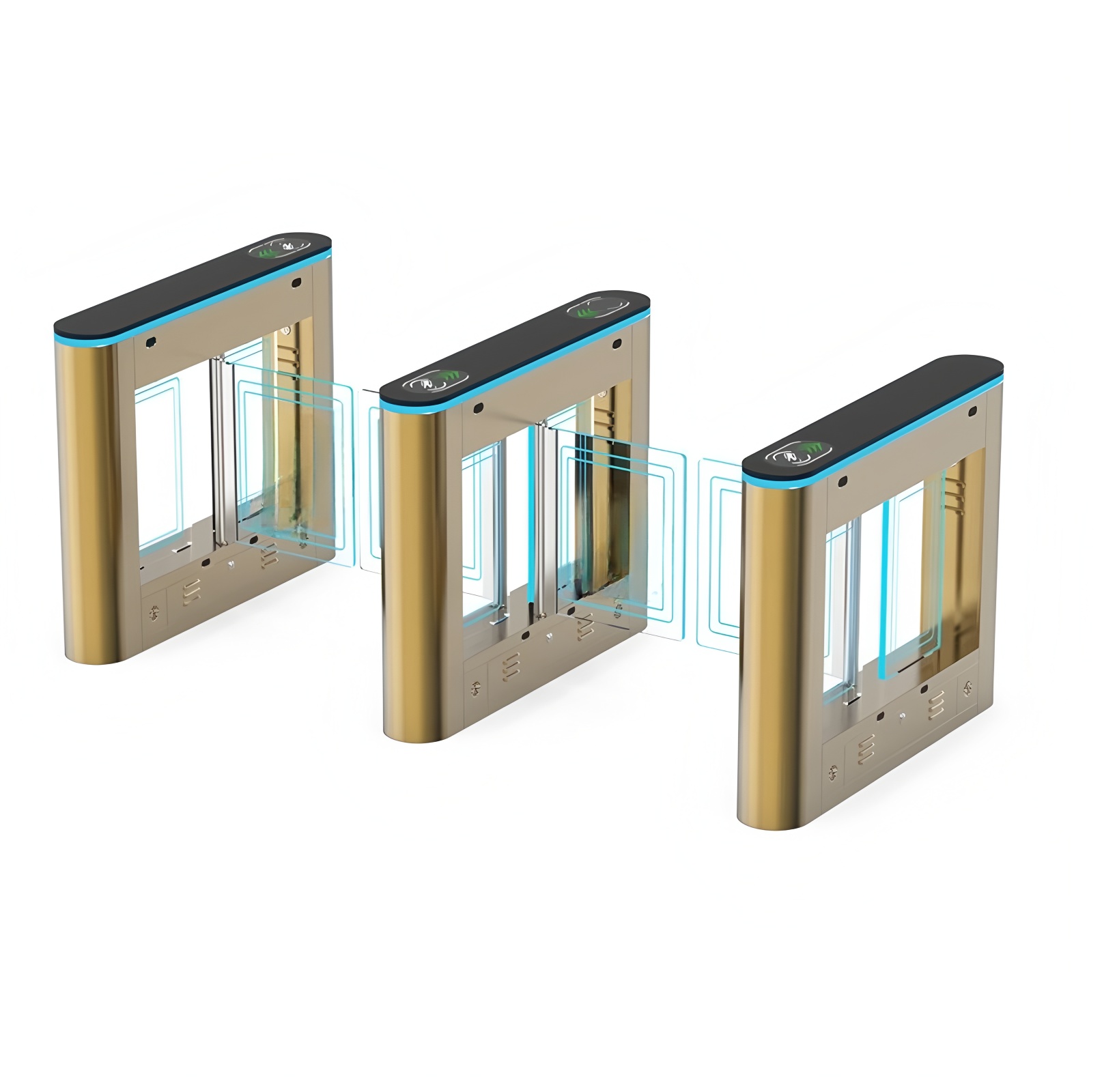 DC Motor Access Control Turnstile Gate Bidirectional Swing Barrier Gate