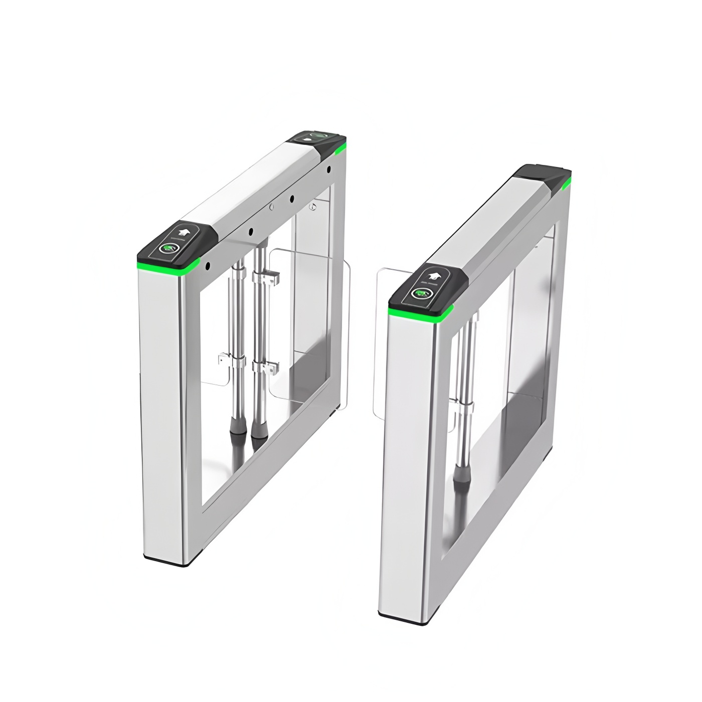 Zento Swing Barrier Gates Turnstile Access Control With Card Reader for Gym Building