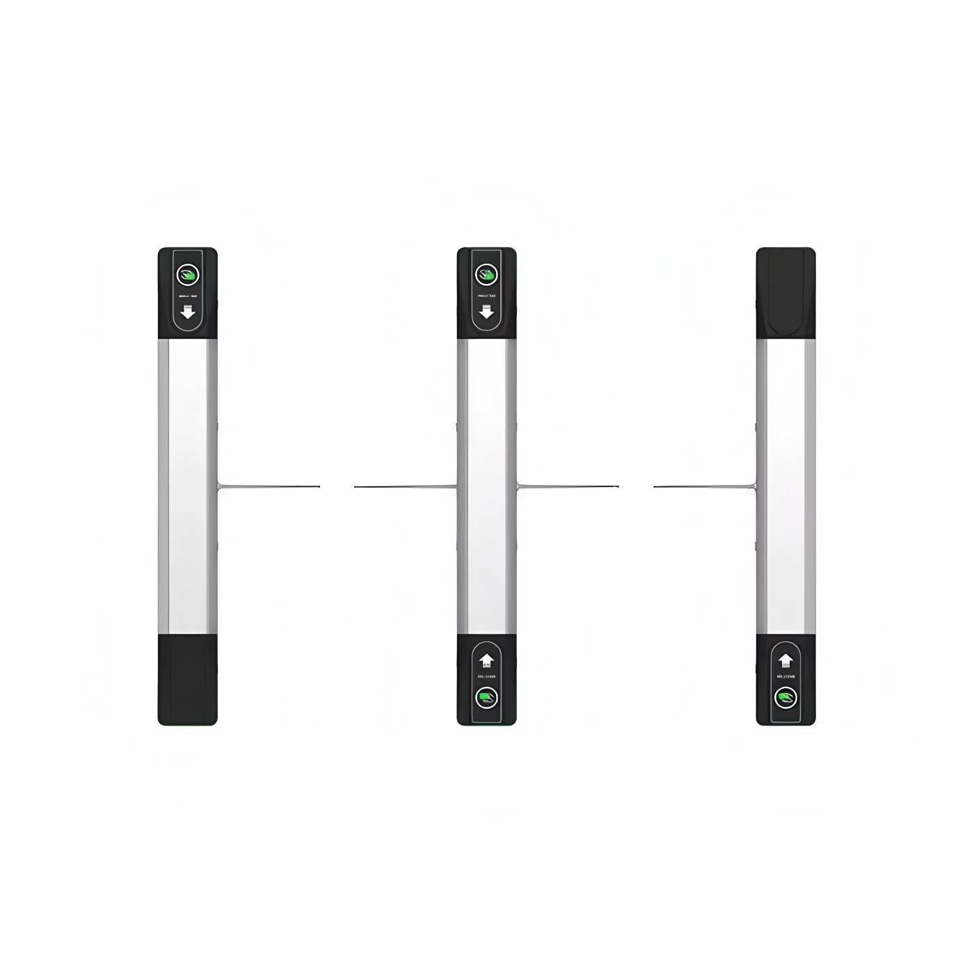 Zento Swing Barrier Gates Turnstile Access Control With Card Reader for Gym Building