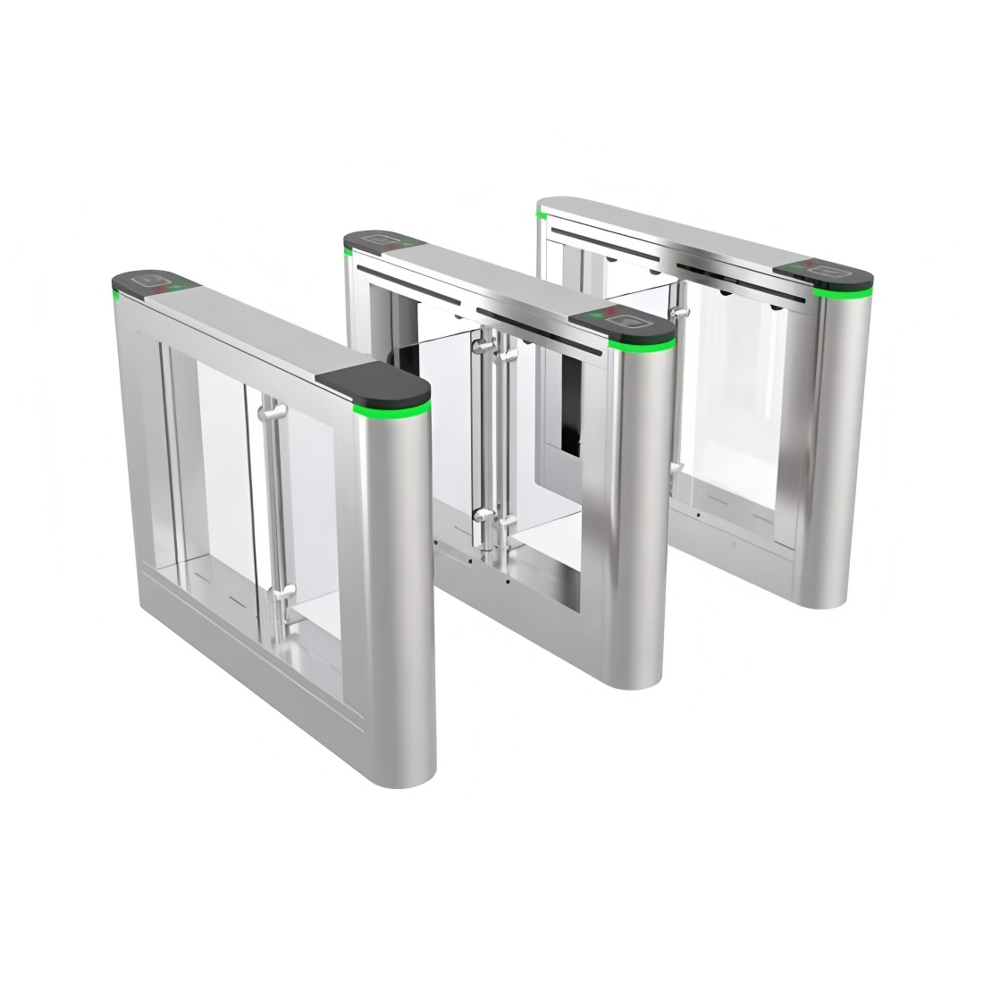 1.2mm SUS 304 Hairline 400 Swing Gate Turnstile Biometric Access Control