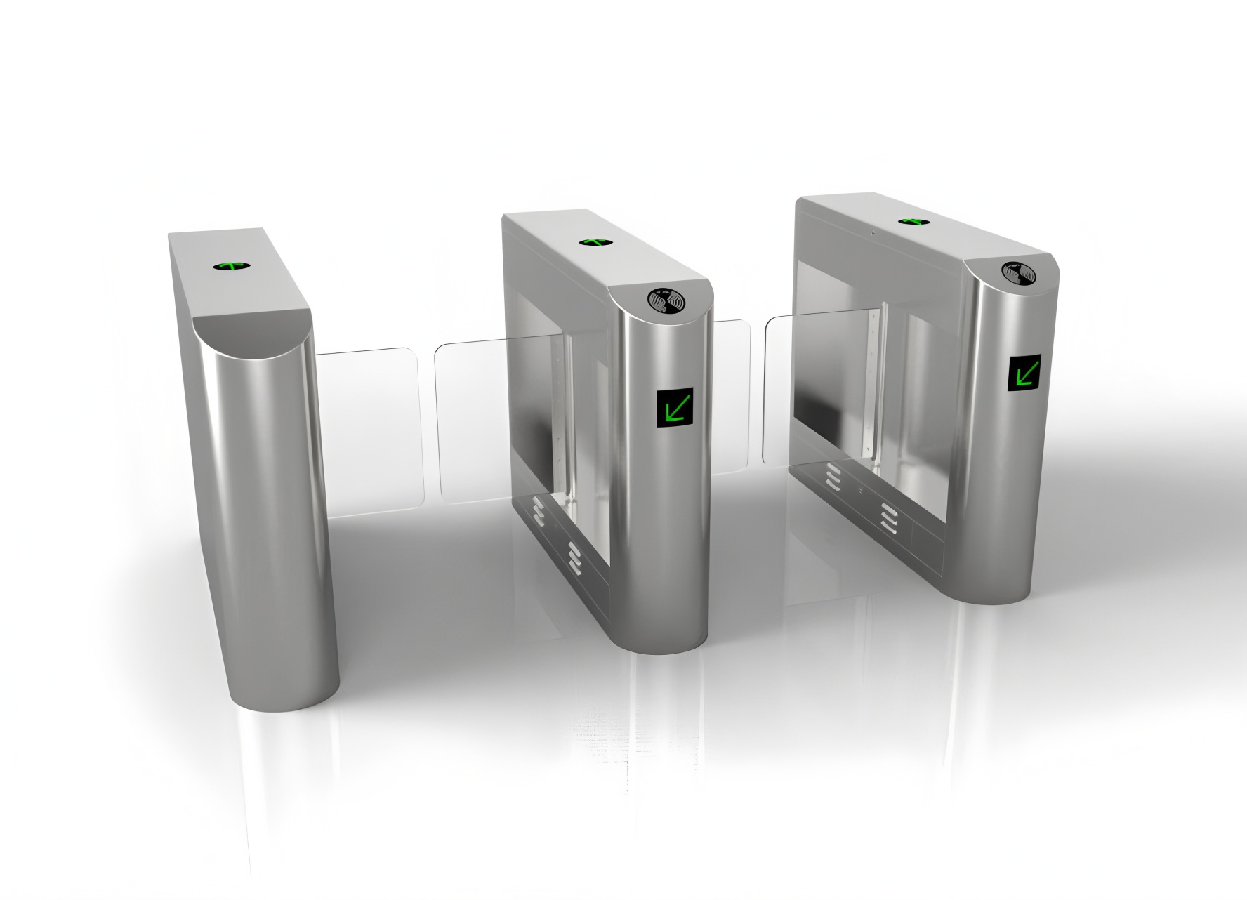 Automatic SUS304 Electronic Swing Barrier Turnstile Gates For Subway