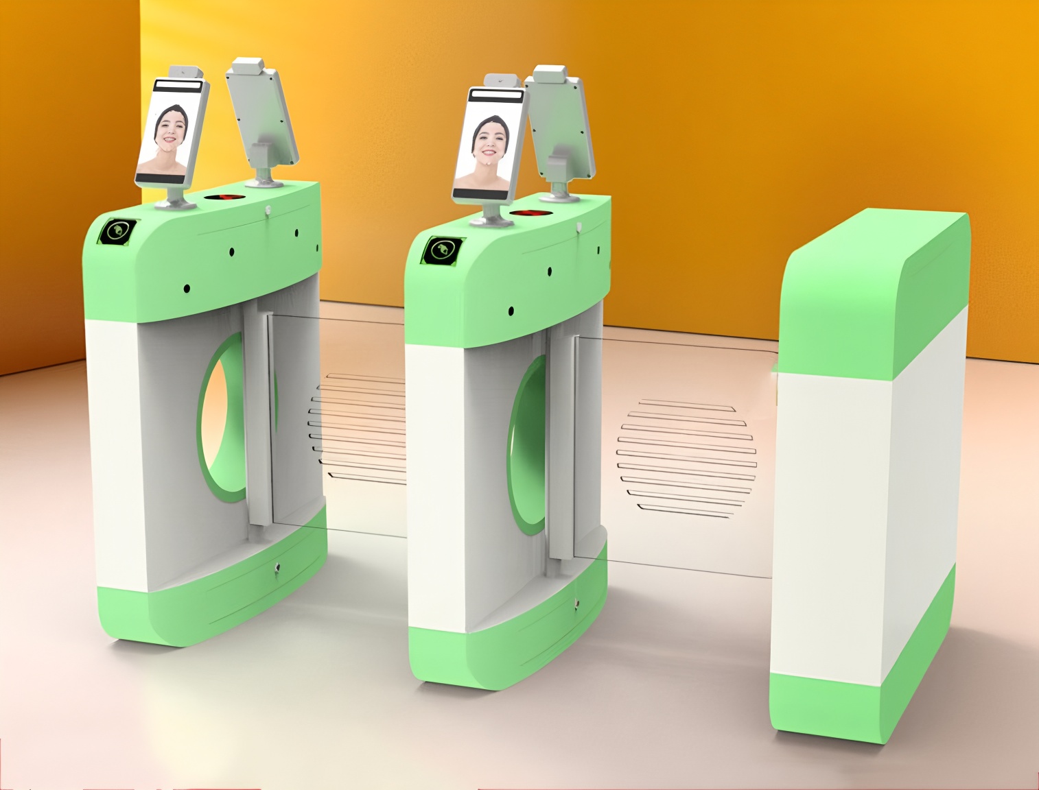 Children TCP / IP Automatic Flap Barrier Turnstile Door Pedestrian Anti Pinch