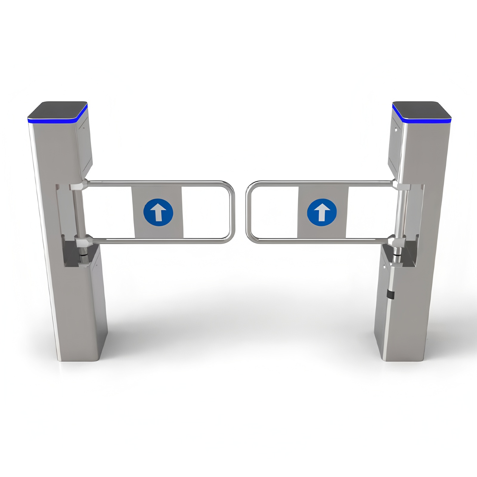 SUS304 Swing Barrier Turnstile Supermarket Entry Gates 0.2s