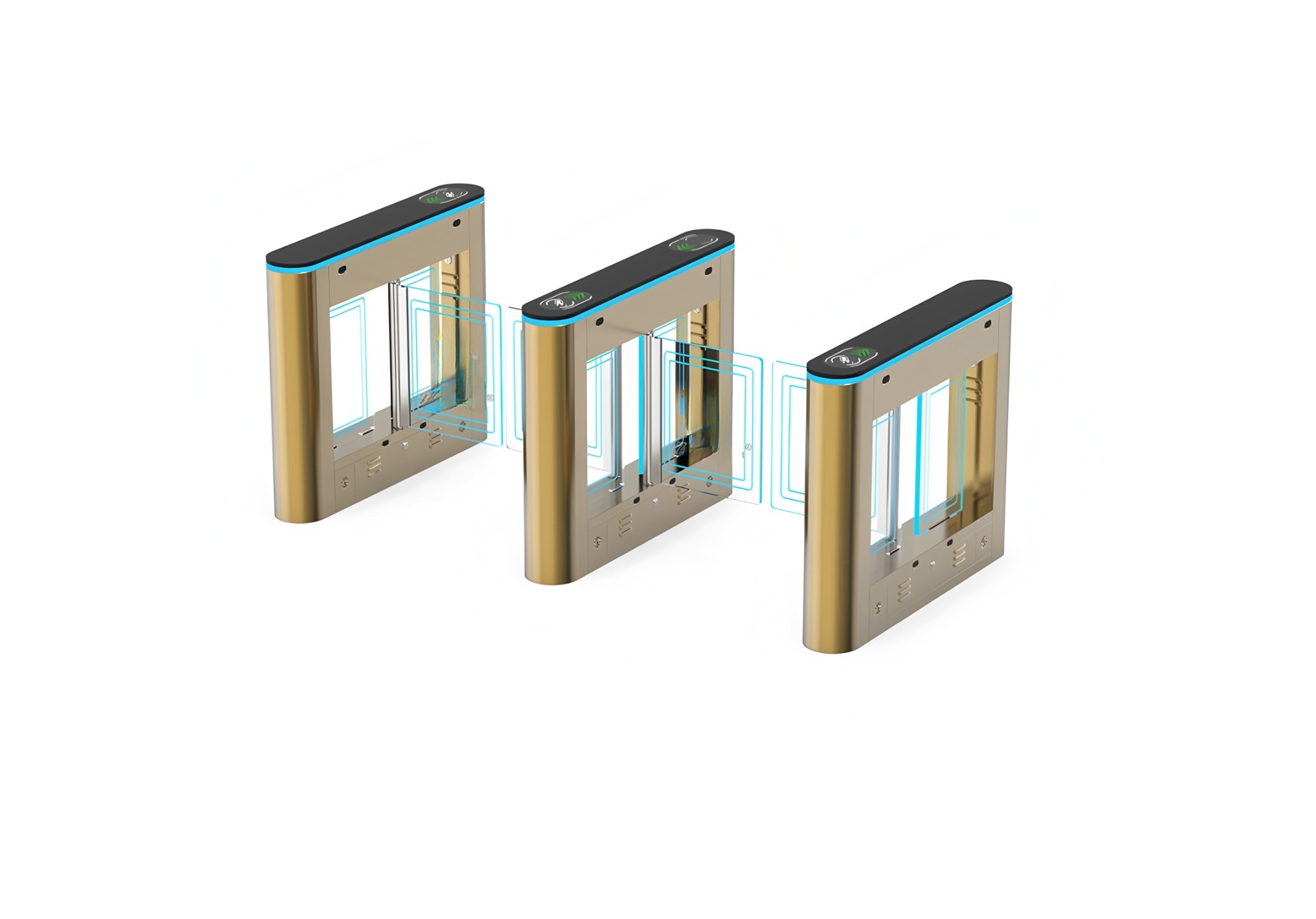 304SS Pedestrian Swing Turnstile Gate Passage Width 550mm