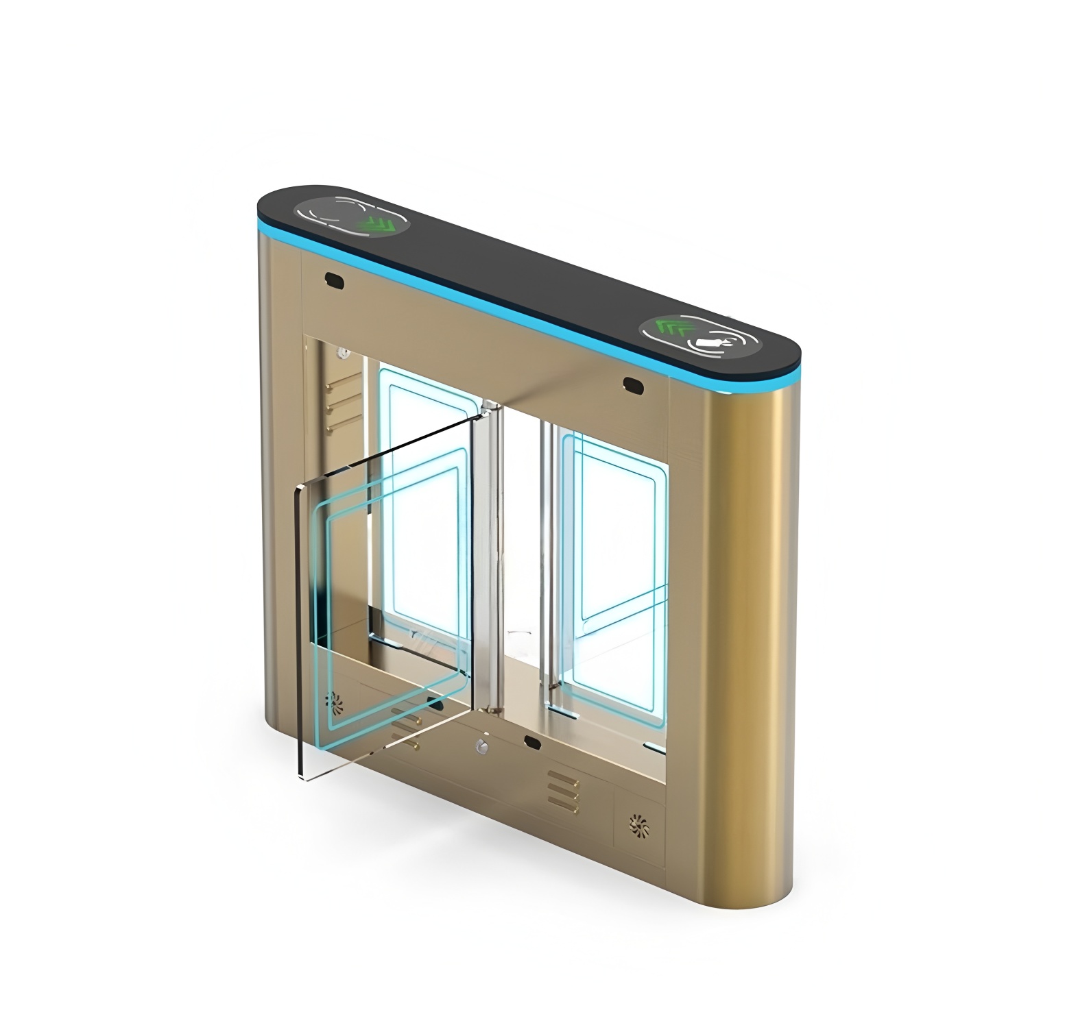 304SS Pedestrian Swing Turnstile Gate Passage Width 550mm