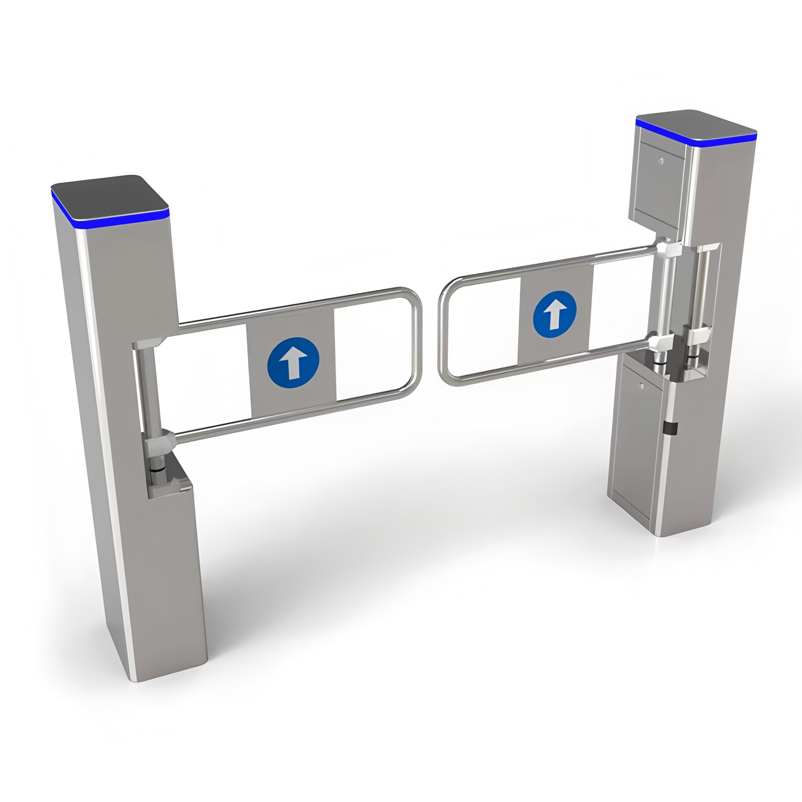 SUS304 Swing Barrier Turnstile Supermarket Entry Gates 0.2s
