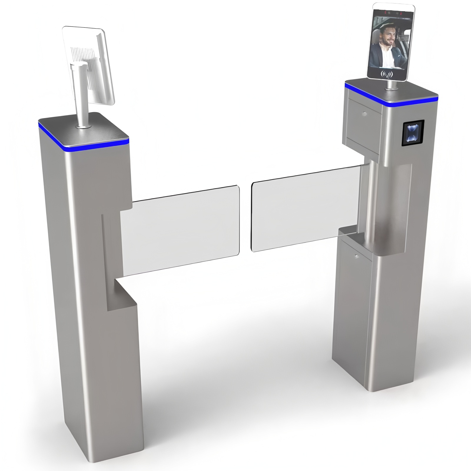 SUS304 Swing Barrier Turnstile Supermarket Entry Gates 0.2s
