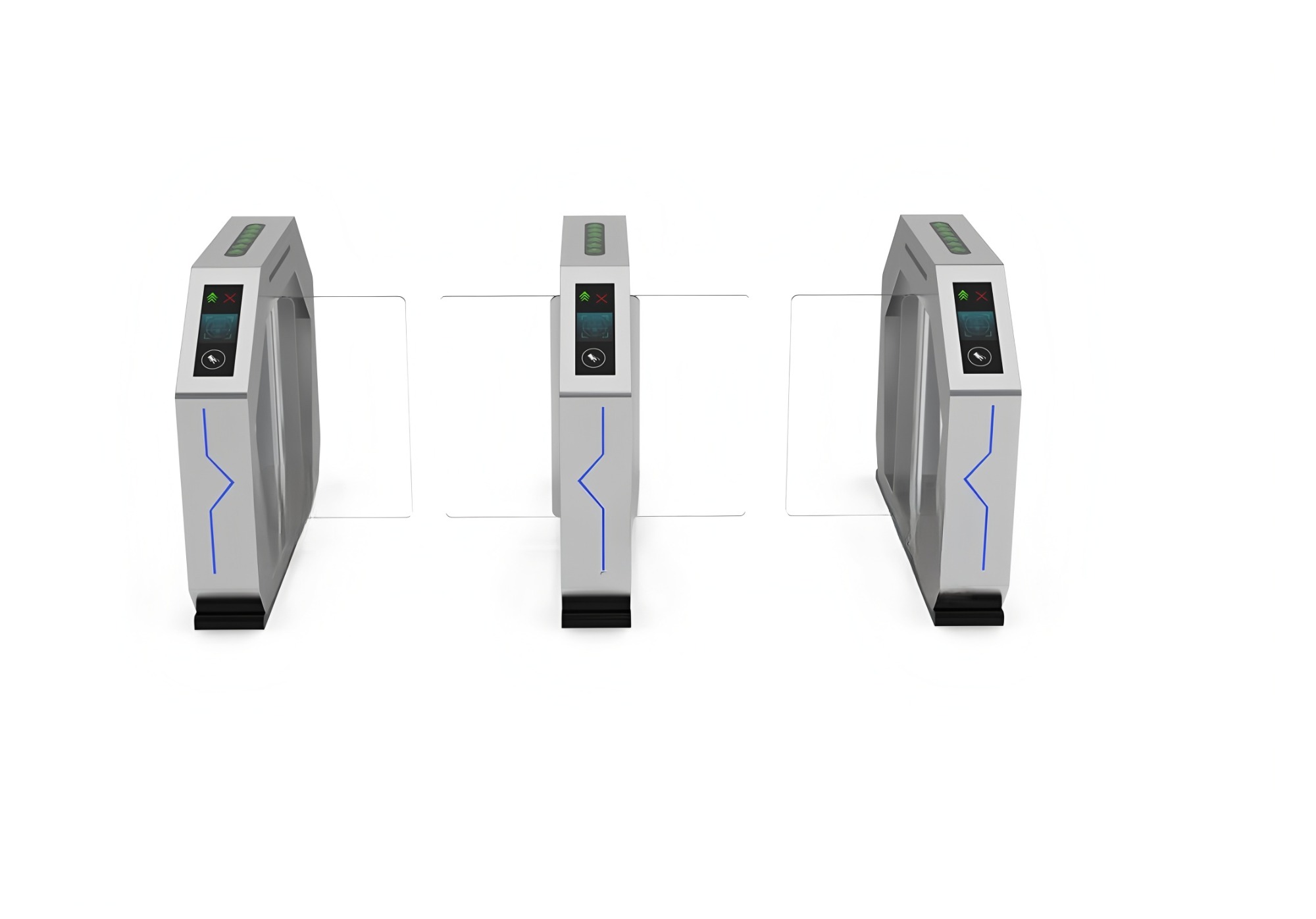 30W Running Office Building Swing Barrier Turnstiles 100r/Min