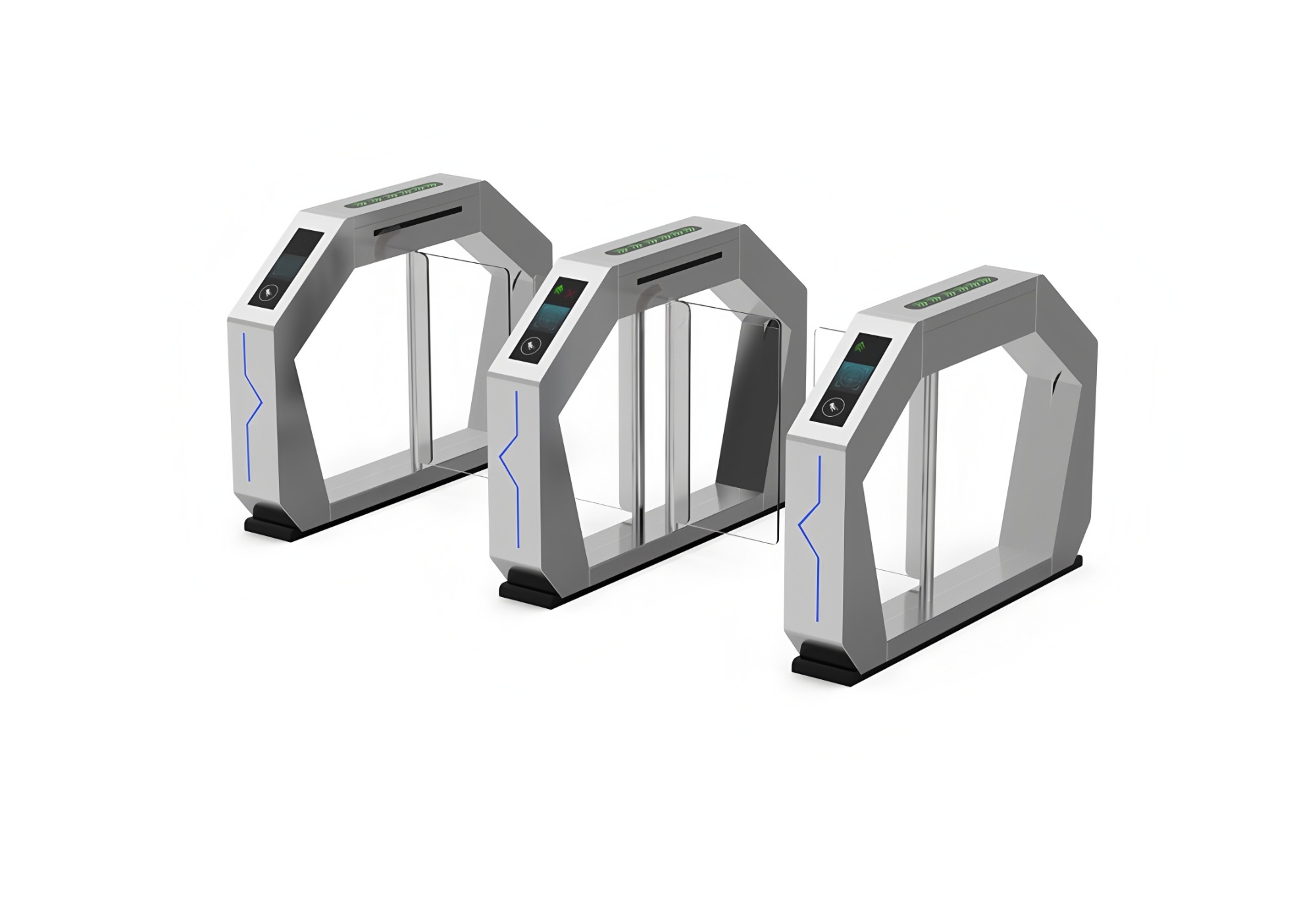 30W Running Office Building Swing Barrier Turnstiles 100r/Min