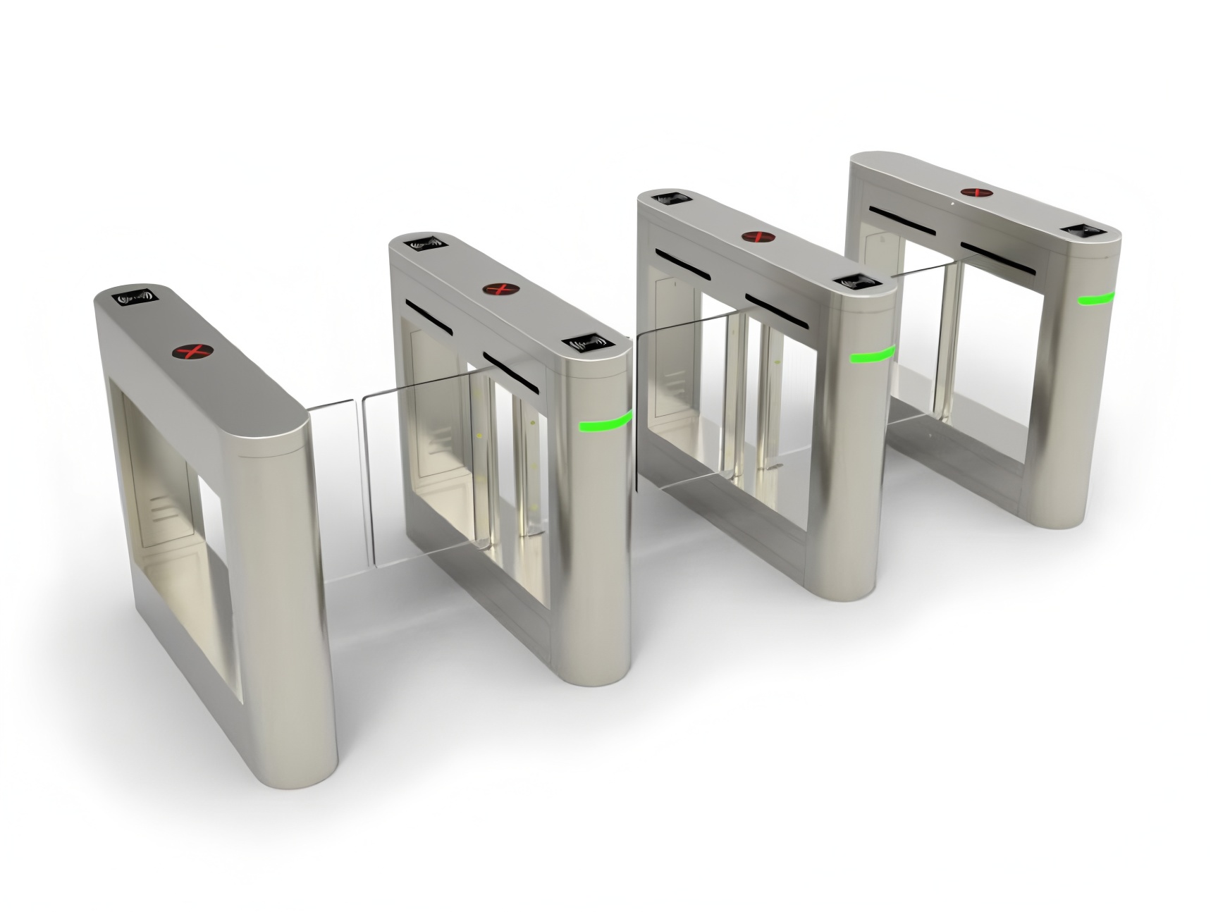 Infrared Anti Pinch Office Building Turnstiles Pedestrian Swing Gates OEM ODM