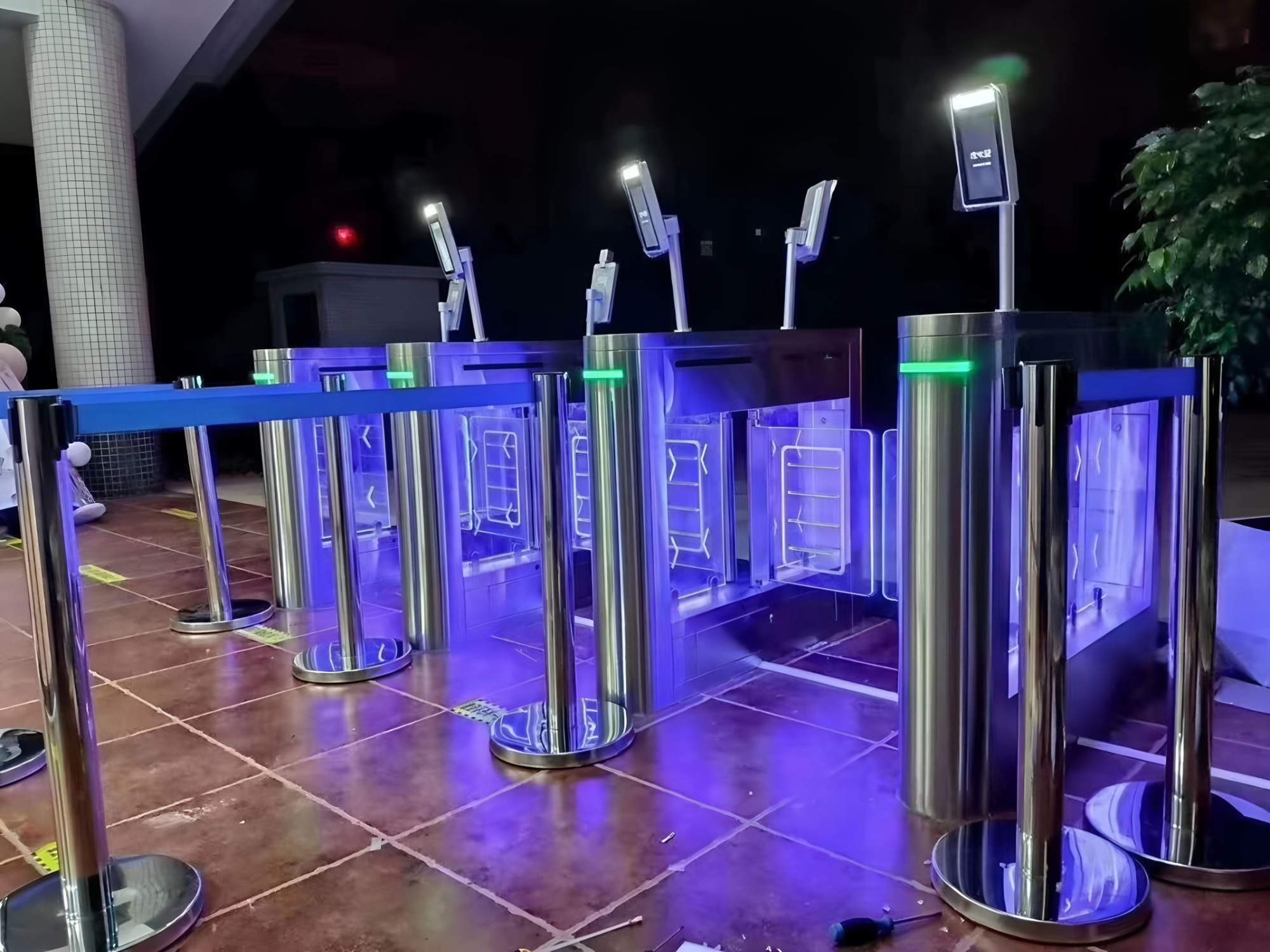 RS485 TCP Face Recognition Swing Barrier Turnstile AC 220V