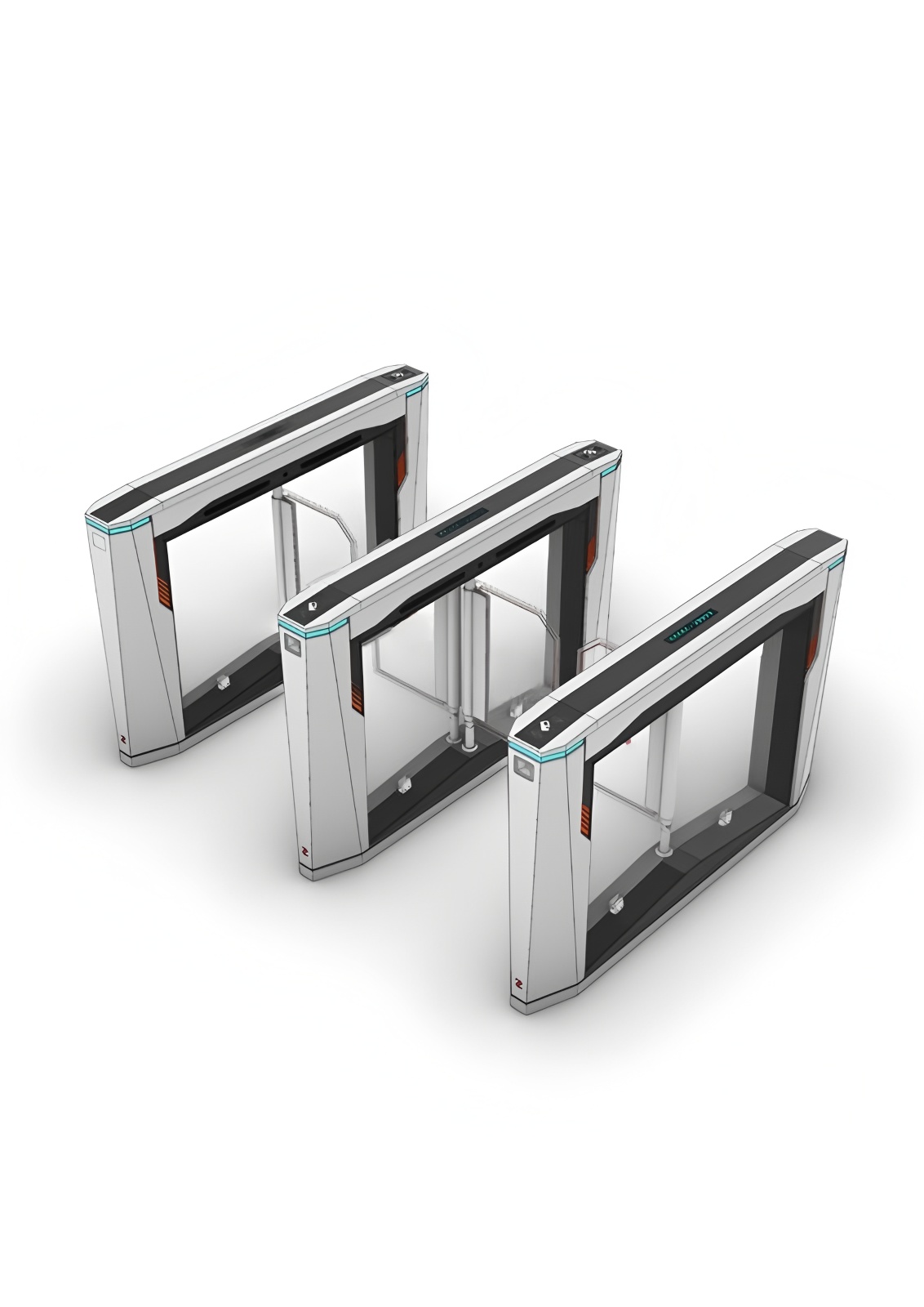 Bidirectional Passage Swing Barrier Turnstile Biometric Access Control 30-40 Persons/Min