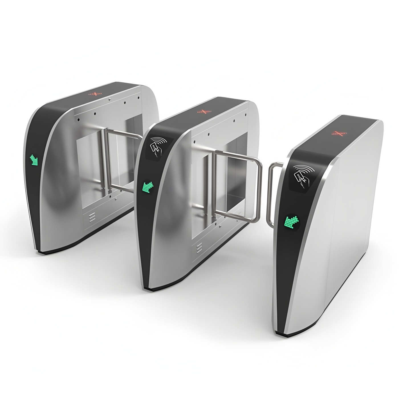 RS485 Remote Control Automatic Swing Barrier Turnstile DC24V 6.25A