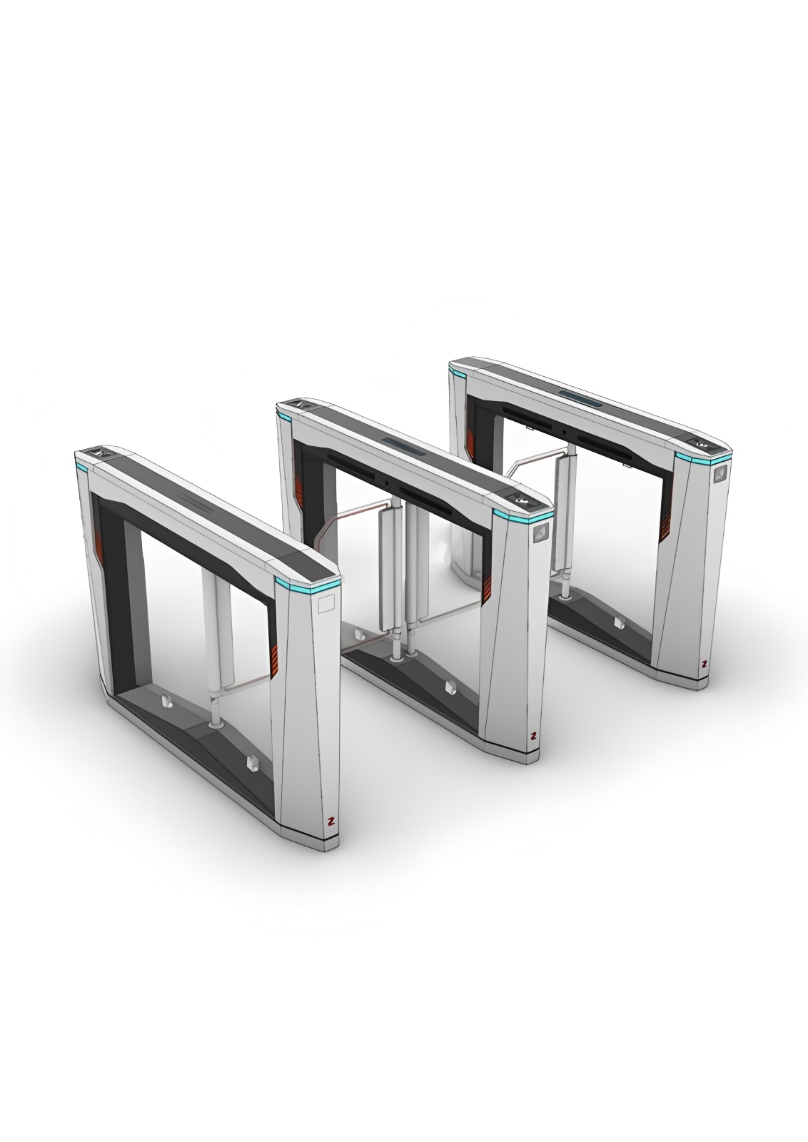 Bidirectional Passage Swing Barrier Turnstile Biometric Access Control 30-40 Persons/Min